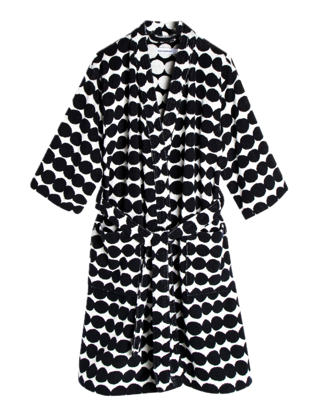 MARIMEKKO Einrichtung Räsymatto Bath Morgenmantel Schwarz - L - Damen