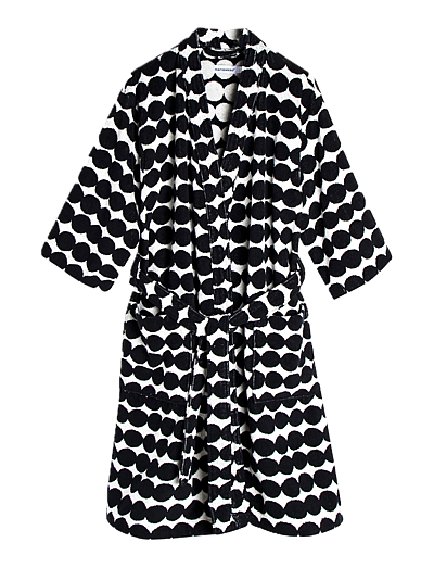 Marimekko Home RÄSYMATTO BATH ROBE - Kylpytakit - WHITE, BLACK / black