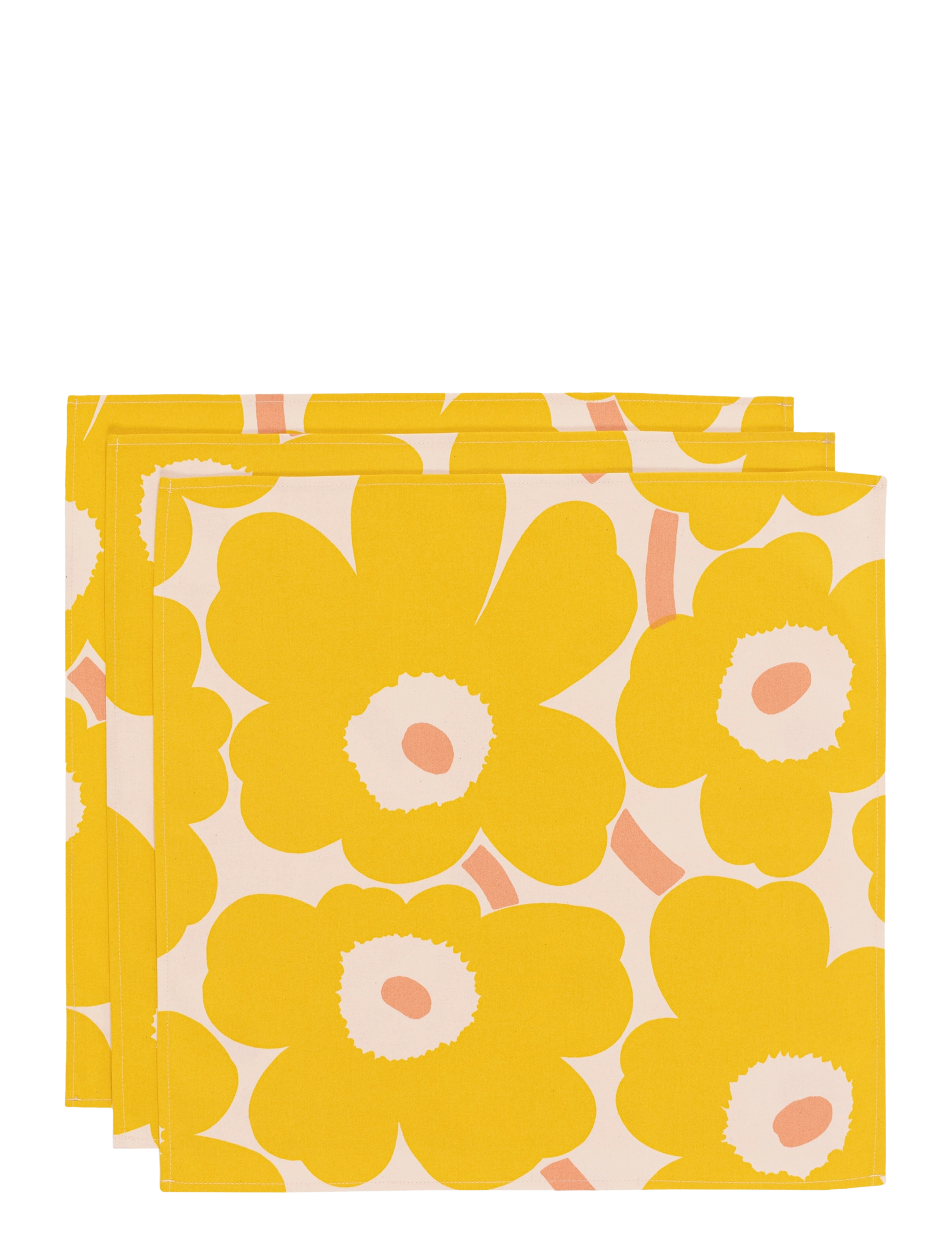 MARIMEKKO Einrichtung Pieni Unikko Serviette 3 Pcs Gelb - One Size - Unisex