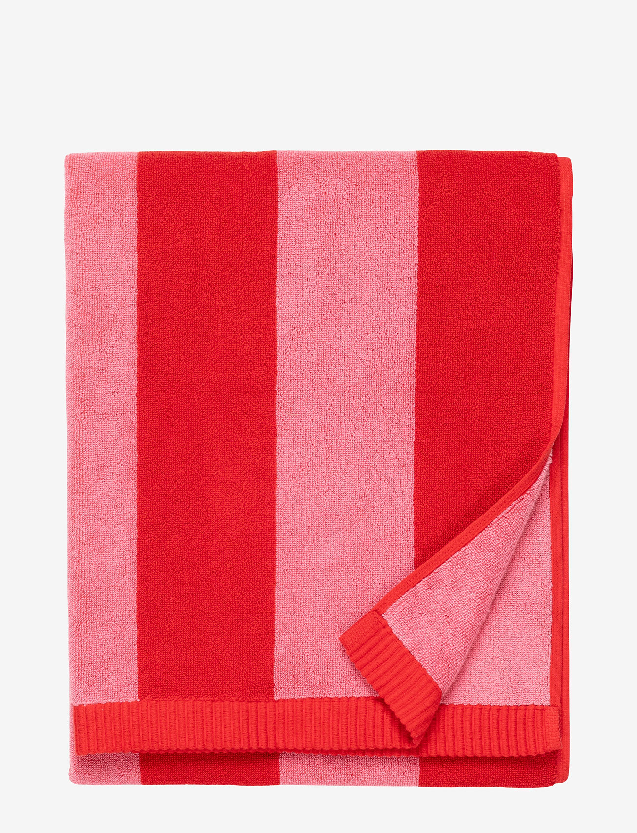 Marimekko Home - JUHLARAITA BATH TOWEL 70X140 - badehåndklæder - red, pink - 0