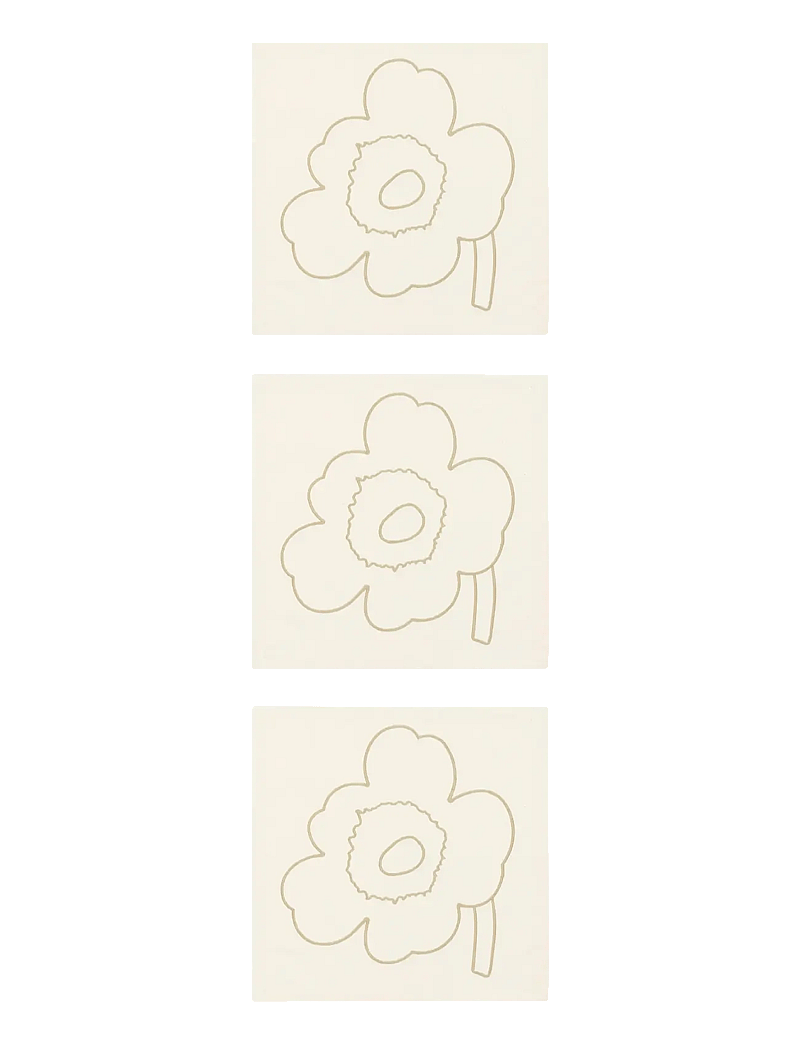 Marimekko Home - PIIRTO UNIKKO NAPKIN 3 PCS - stoffservietten - off white, straw - 0