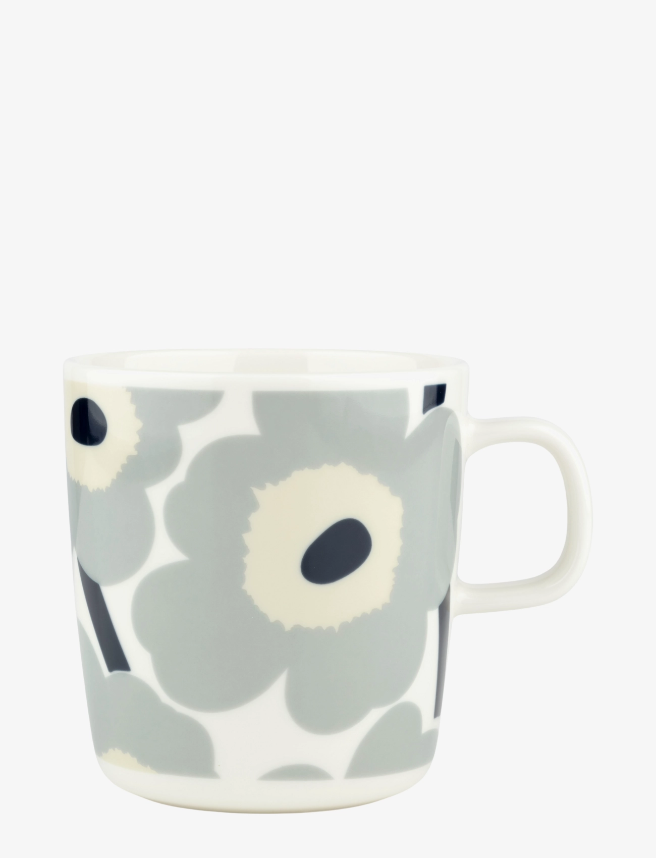 Marimekko Home UNIKKO MUG 4 DL - Becher & Tassen - WHITE,LT.GREY, SAND,DK.BLUE / grey