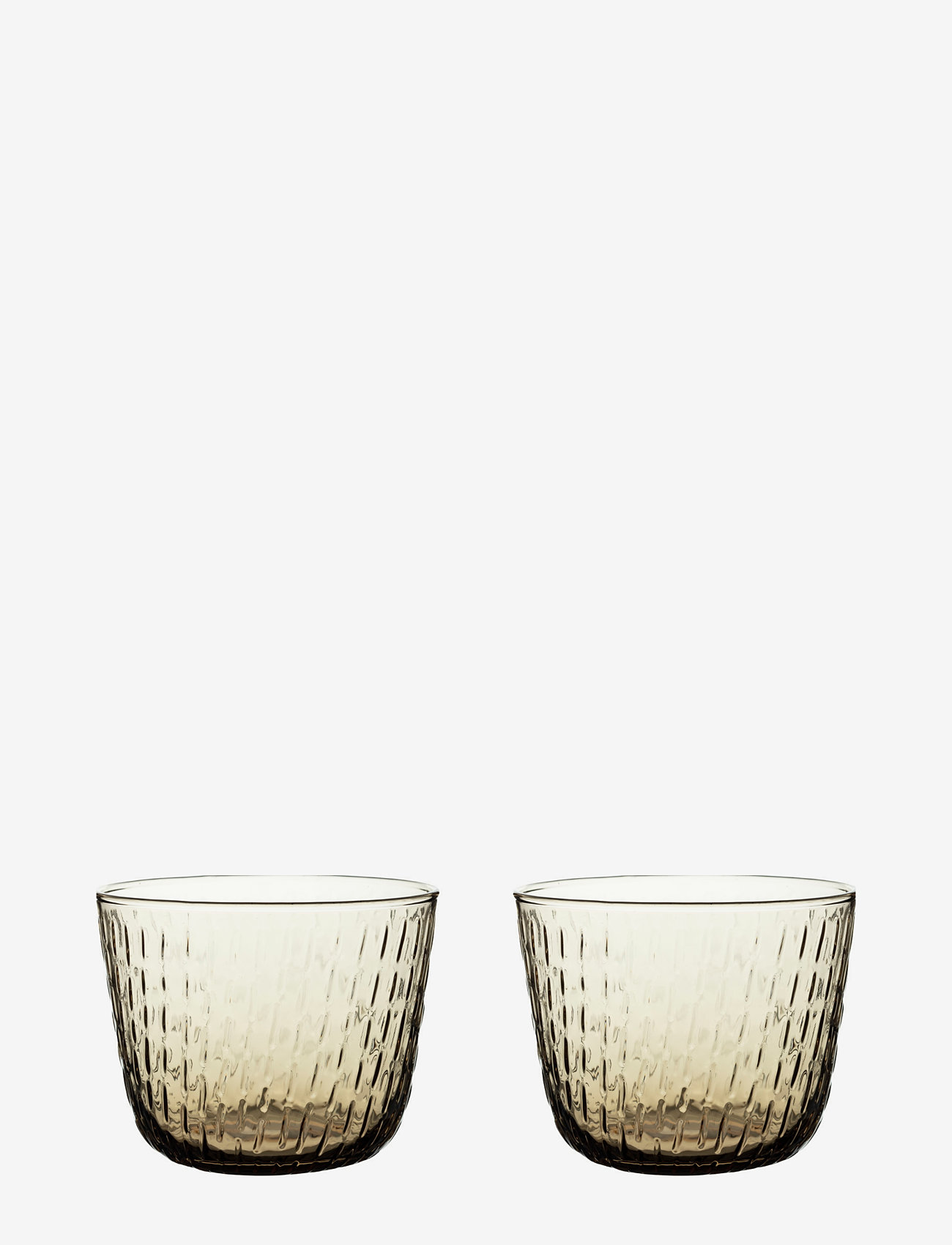 Marimekko Home - SYKSY GLASS TUMBLER 2DL 2 PCS - trinkgläser - brown - 0
