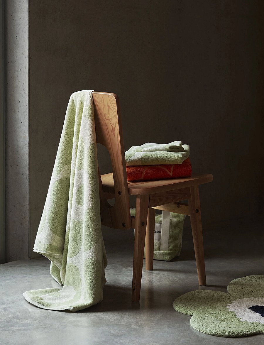 Marimekko Home - UNIKKO GUEST TOWEL 30X50 CM - külaliste käterätikud - off white, sage - 3