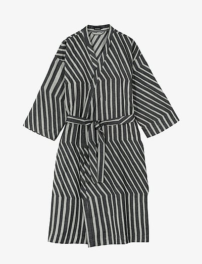 Marimekko Home KALASÄÄSKI BATH ROBE - Kylpytakit - OFF WHITE, CHARCOAL / grey