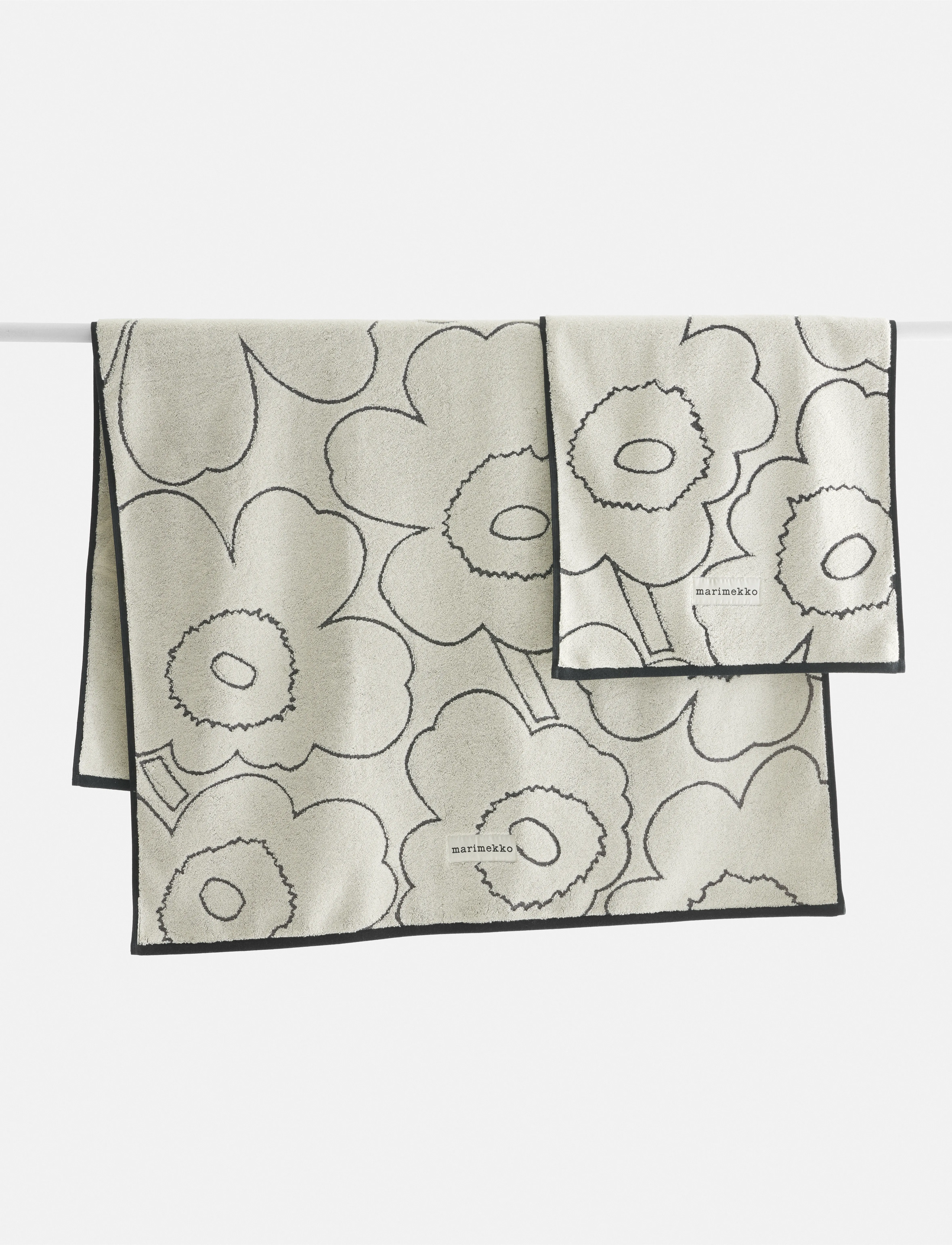 Marimekko Home Piirto Unikko B.towel 100X160, 100X160 cm, Towels & Bath Towels, Creme - Homeware