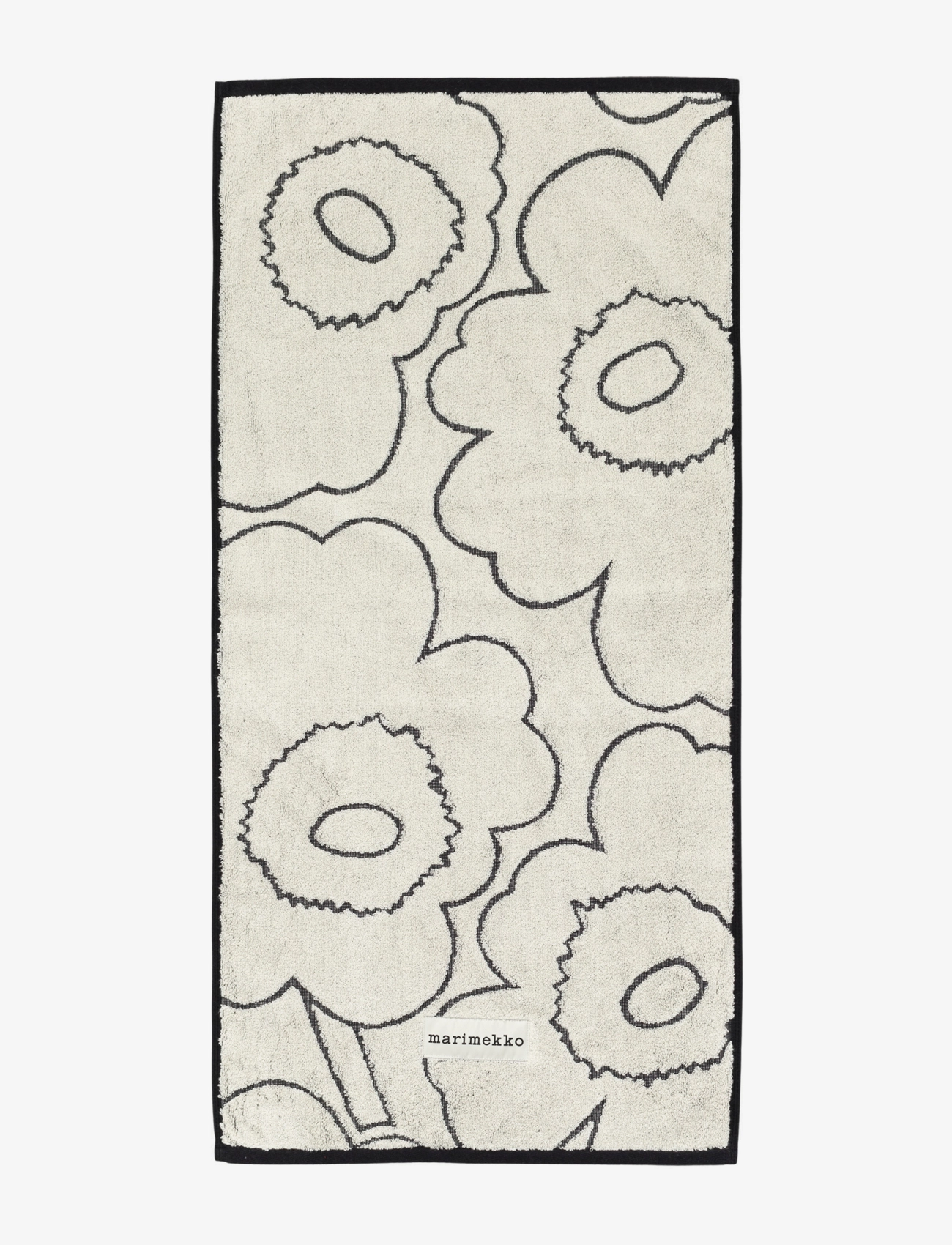Marimekko Home - PIIRTO UNIKKO HAND TOWEL50X100 - håndklæder - ivory, black - 1