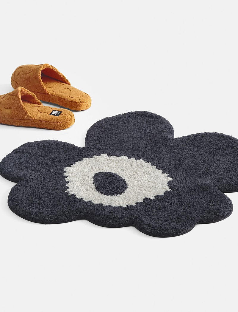 Marimekko Home - UNIKKO TERRY BATH MAT 73X74 CM - køb efter pris - charcoal, off white - 1