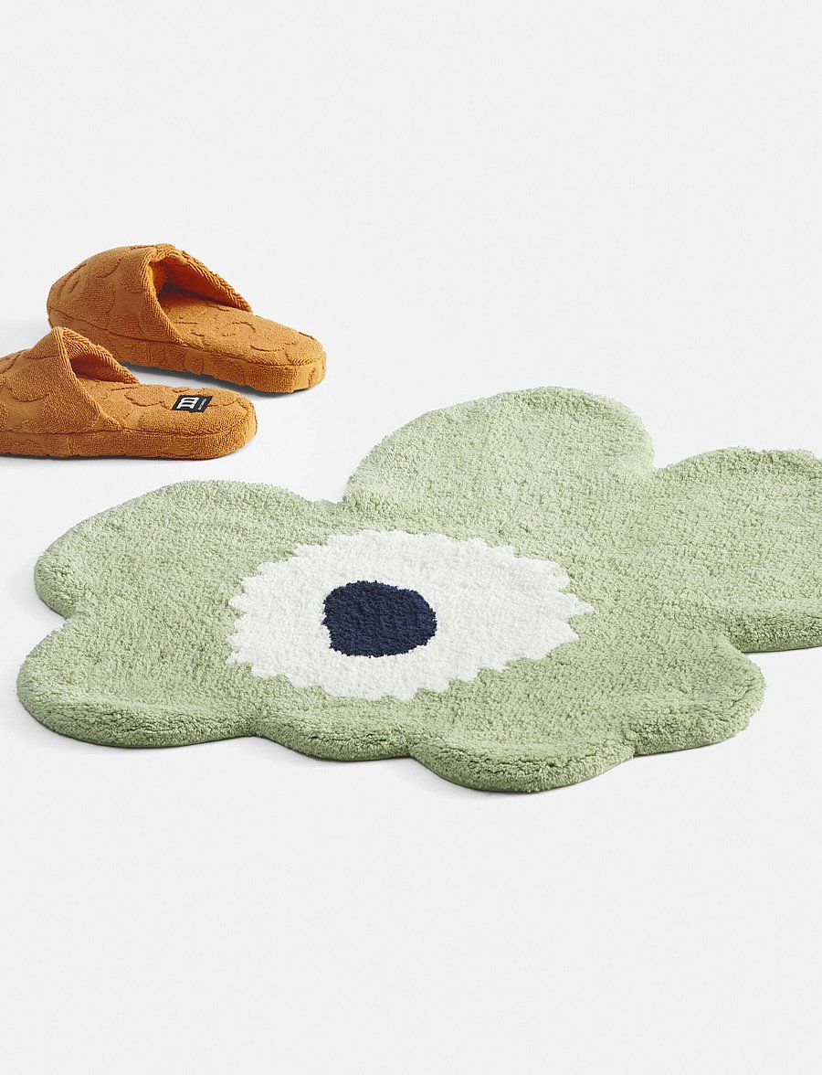Marimekko Home - UNIKKO TERRY BATH MAT 73X74 CM - teppiche - sage, off white - 0