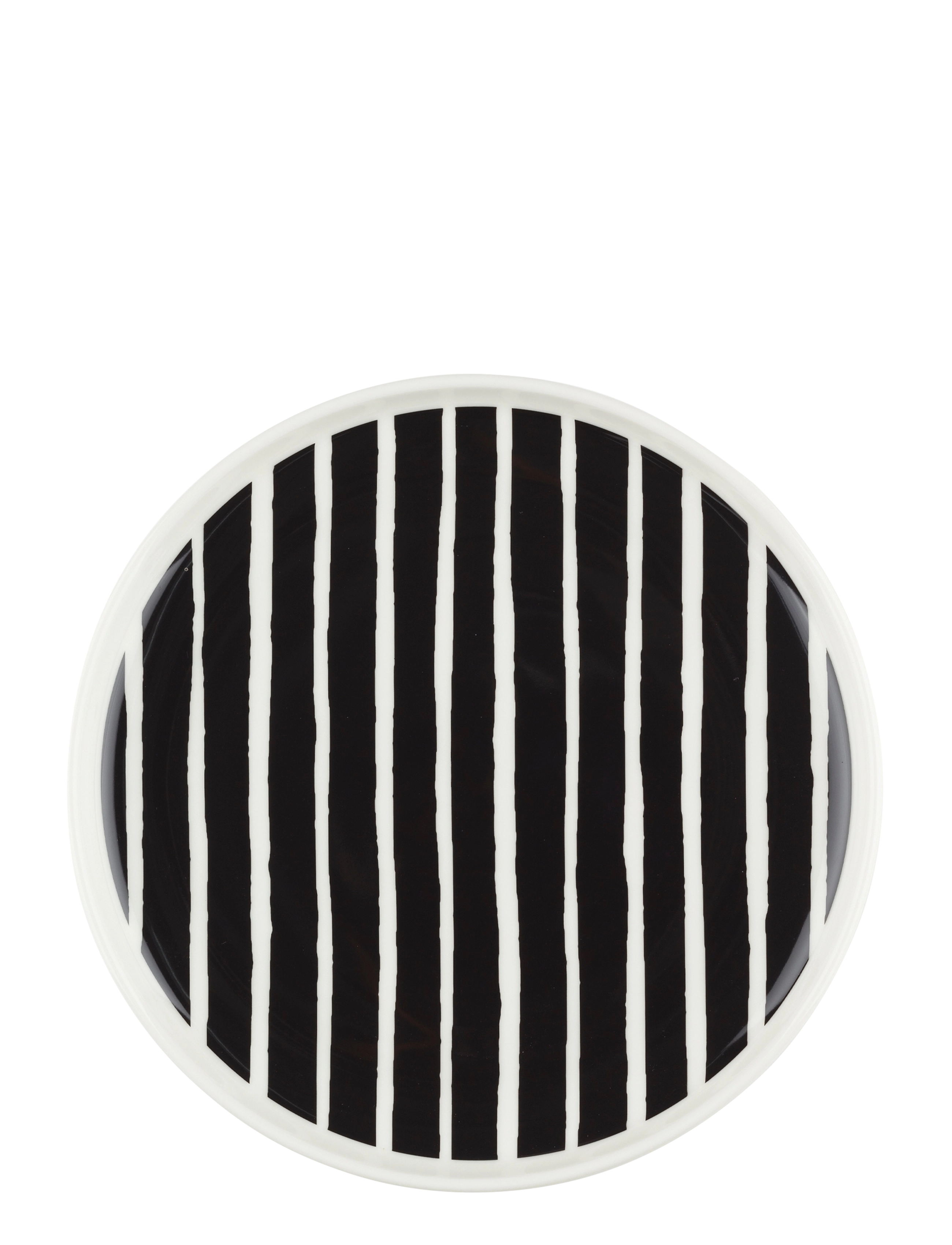 Marimekko Home PICCOLO PLATE 20 CM - Teller - WHITE, BLACK / black