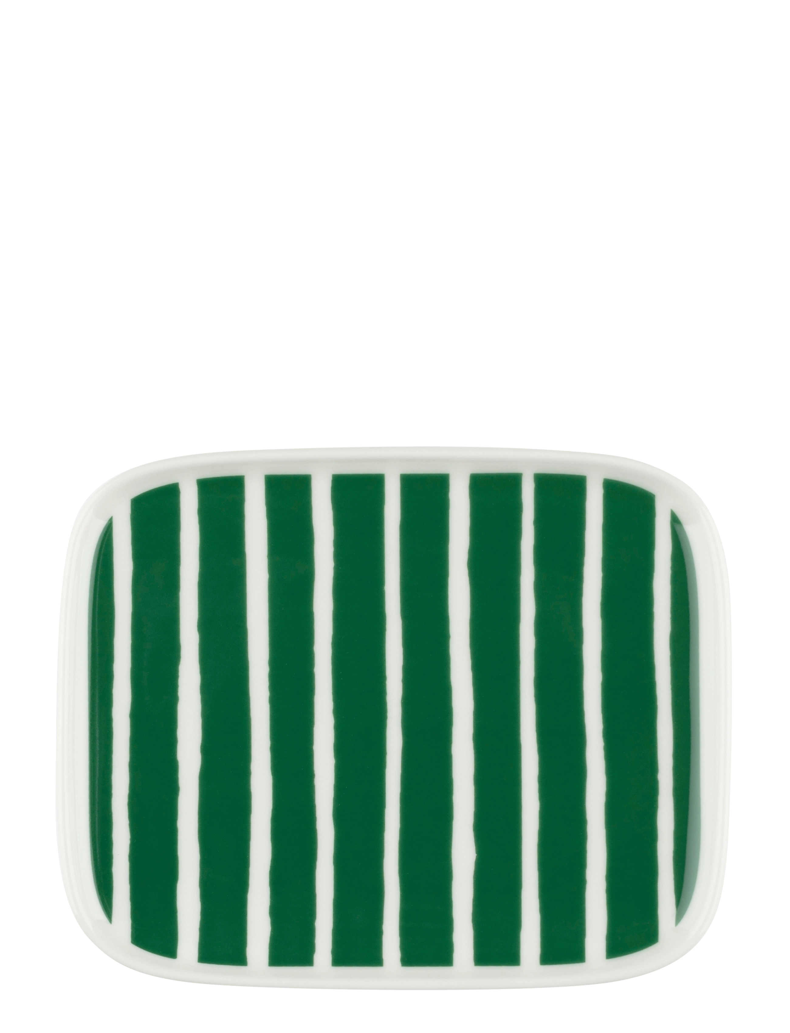 PICCOLO PLATE 15X12 CM - WHITE, GREEN