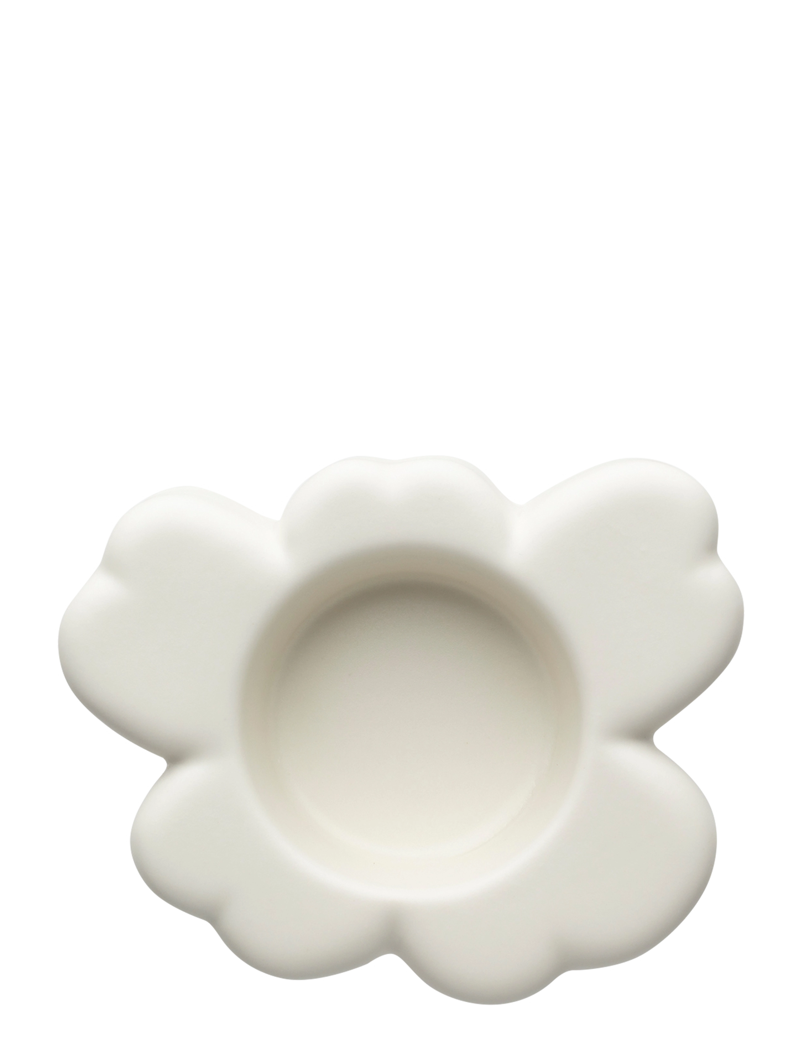 Marimekko Home UNIKKO TEALIGHT HOLDER 10X3CM - Kampagne - MATTE WHITE / white