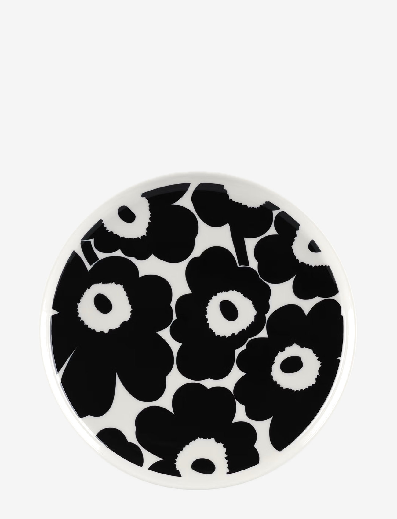 Marimekko Home - UNIKKO PLATE 25 CM - dinner plates - white, black - 0