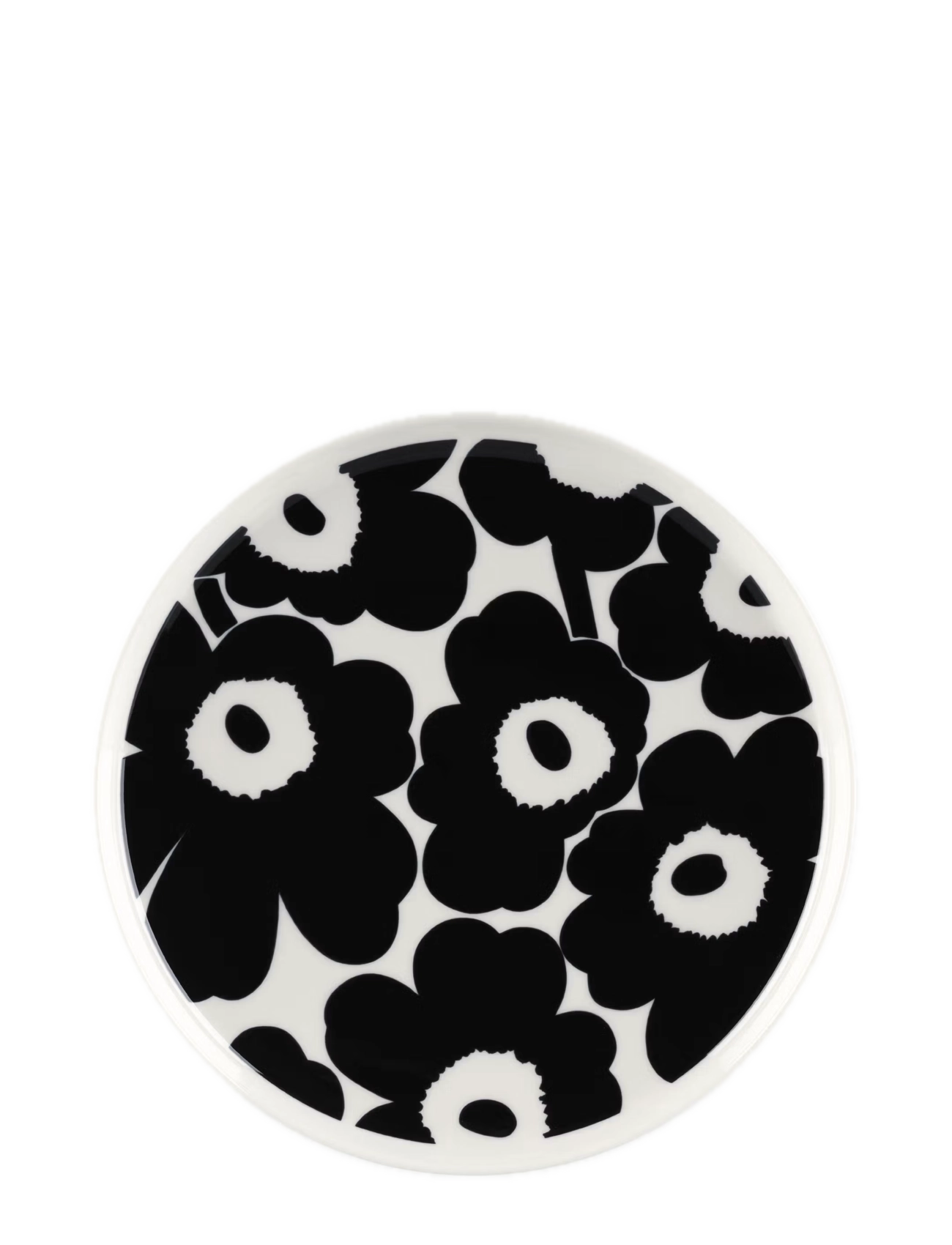 Marimekko Home UNIKKO PLATE 25 CM - Dinner plates - WHITE, BLACK / white