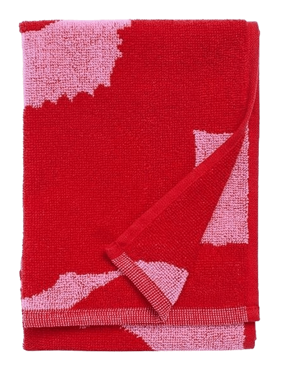 Marimekko Home - UNIKKO GUEST TOWEL 30X50 CM - külaliste käterätikud - red, pink - 0