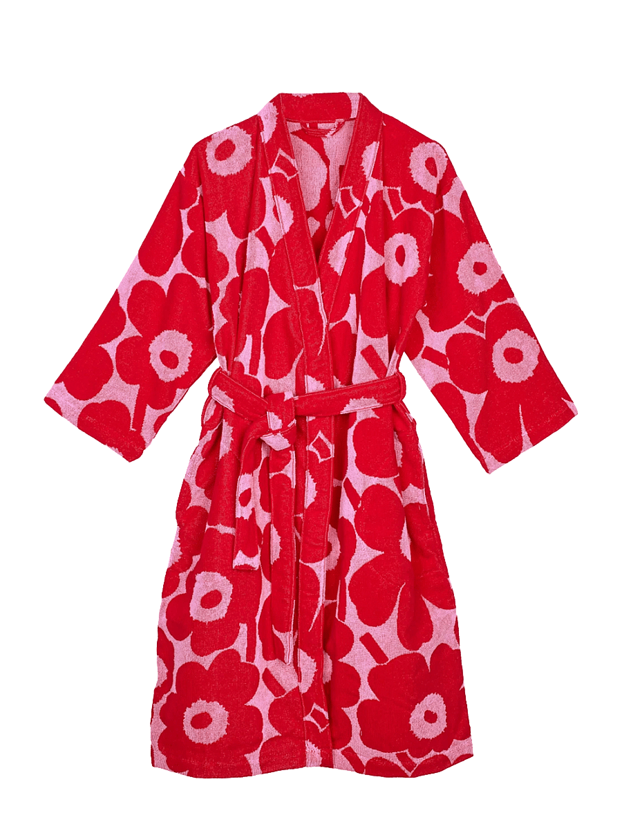 Marimekko Home - UNIKKO BATH ROBE - osta hinna alusel - red, pink - 0