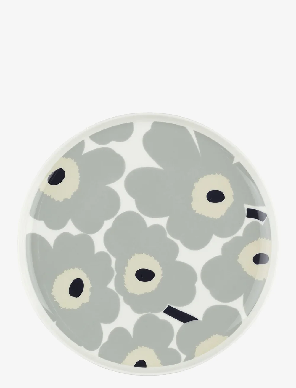 Marimekko Home - UNIKKO PLATE 25 CM 2 PCS - frühstücksteller - white, lt.grey, sand, dk.blue - 1