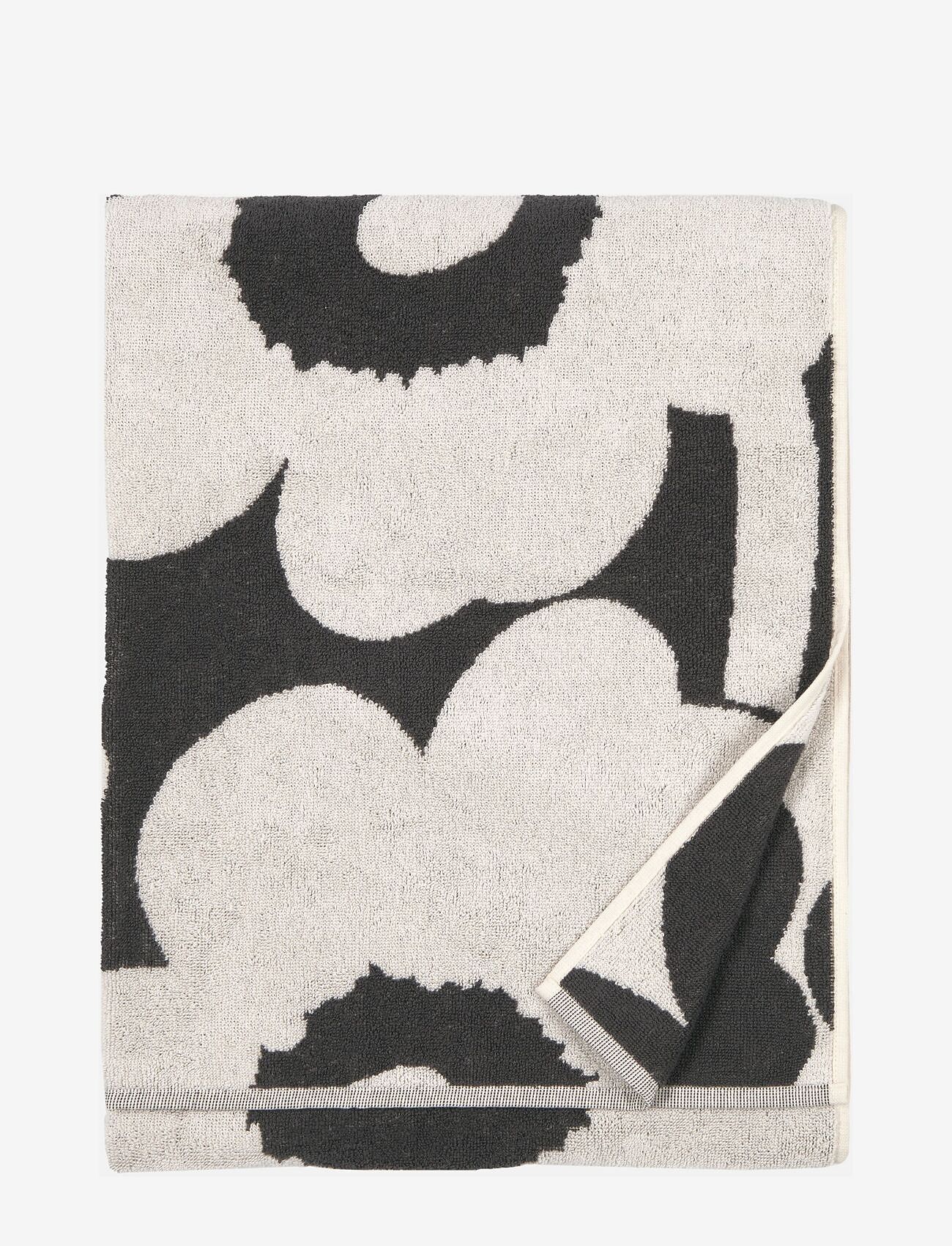 Marimekko Home - UNIKKO BATH TOWEL 70X150CM - badehåndklæder - charcoal, off white - 0