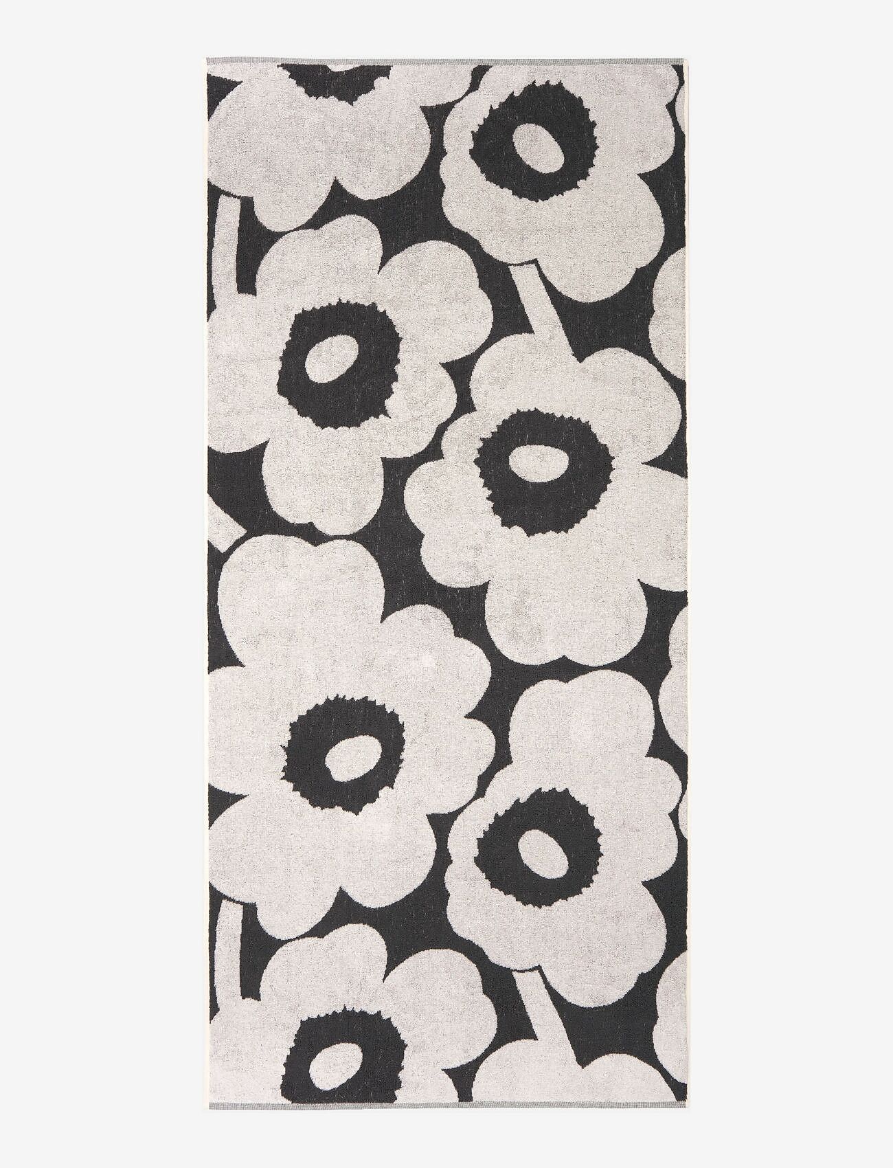 Marimekko Home - UNIKKO BATH TOWEL 70X150CM - badehåndklæder - charcoal, off white - 1