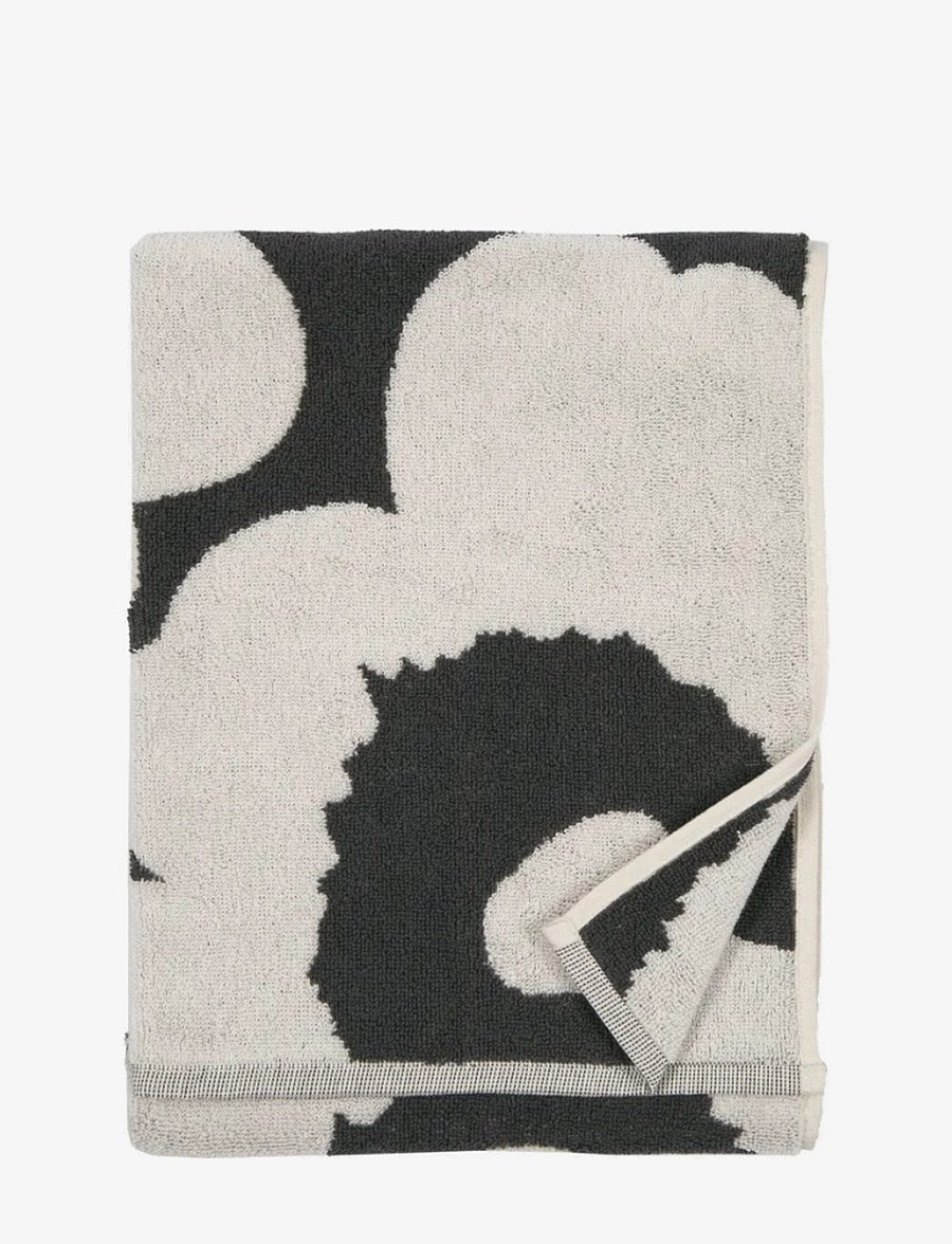 Marimekko Home - UNIKKO HAND TOWEL 50X70 CM - die niedrigsten preise - charcoal, off white - 1