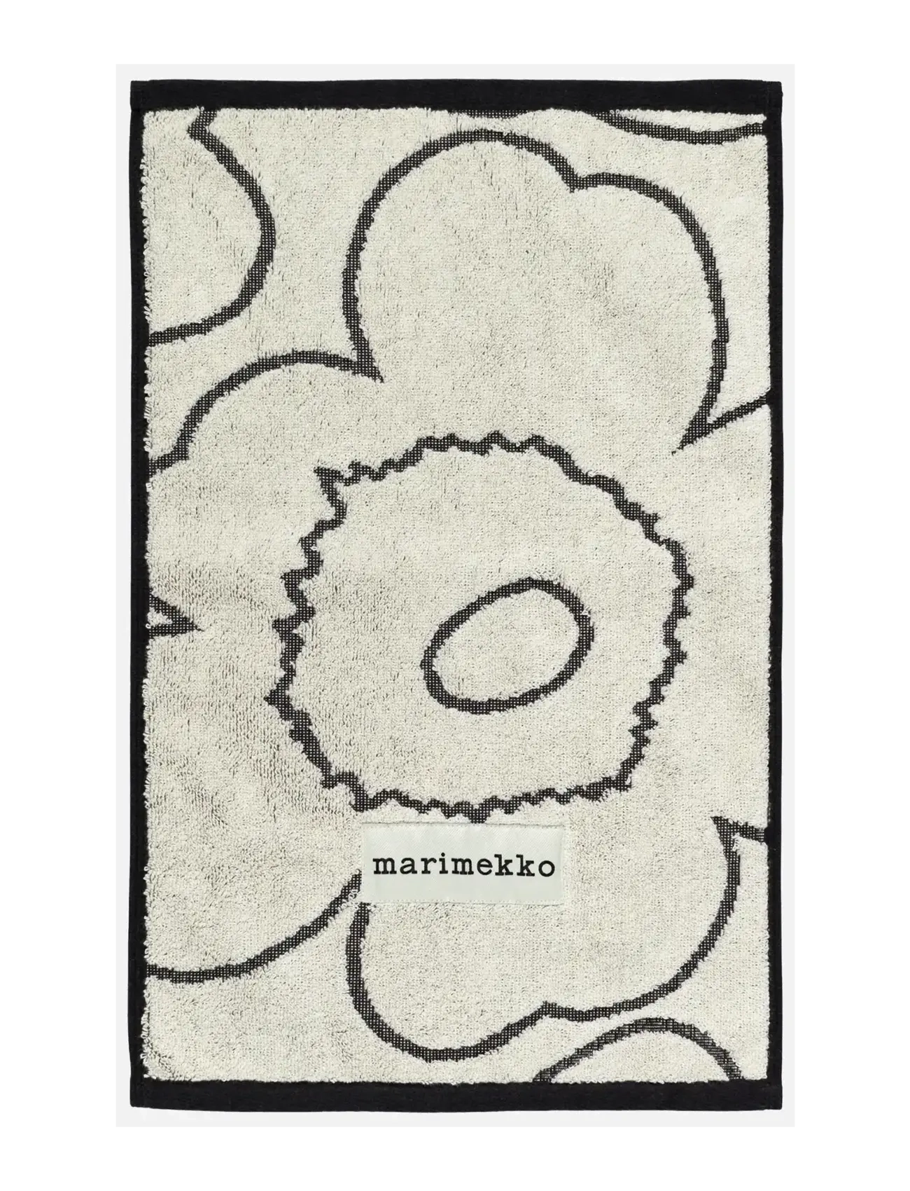 Marimekko Home Piirto Unikko Guest Towel30X50, Guest Håndklæde, Sort, Str: 30X 50CM