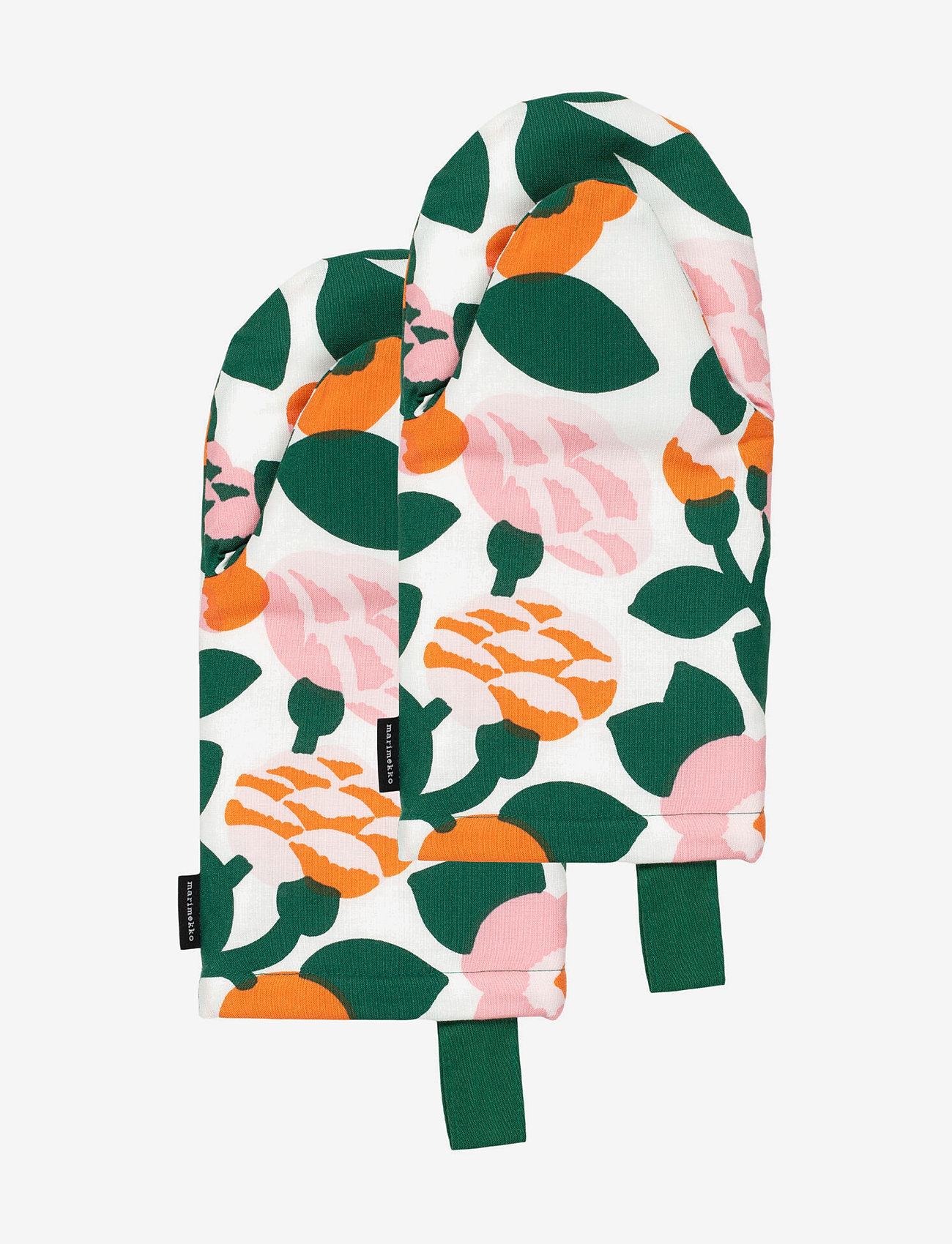 Marimekko Home - PIENI GREEN GREEN OVEN MITTEN - køb efter pris - white, green, pink, orange - 1