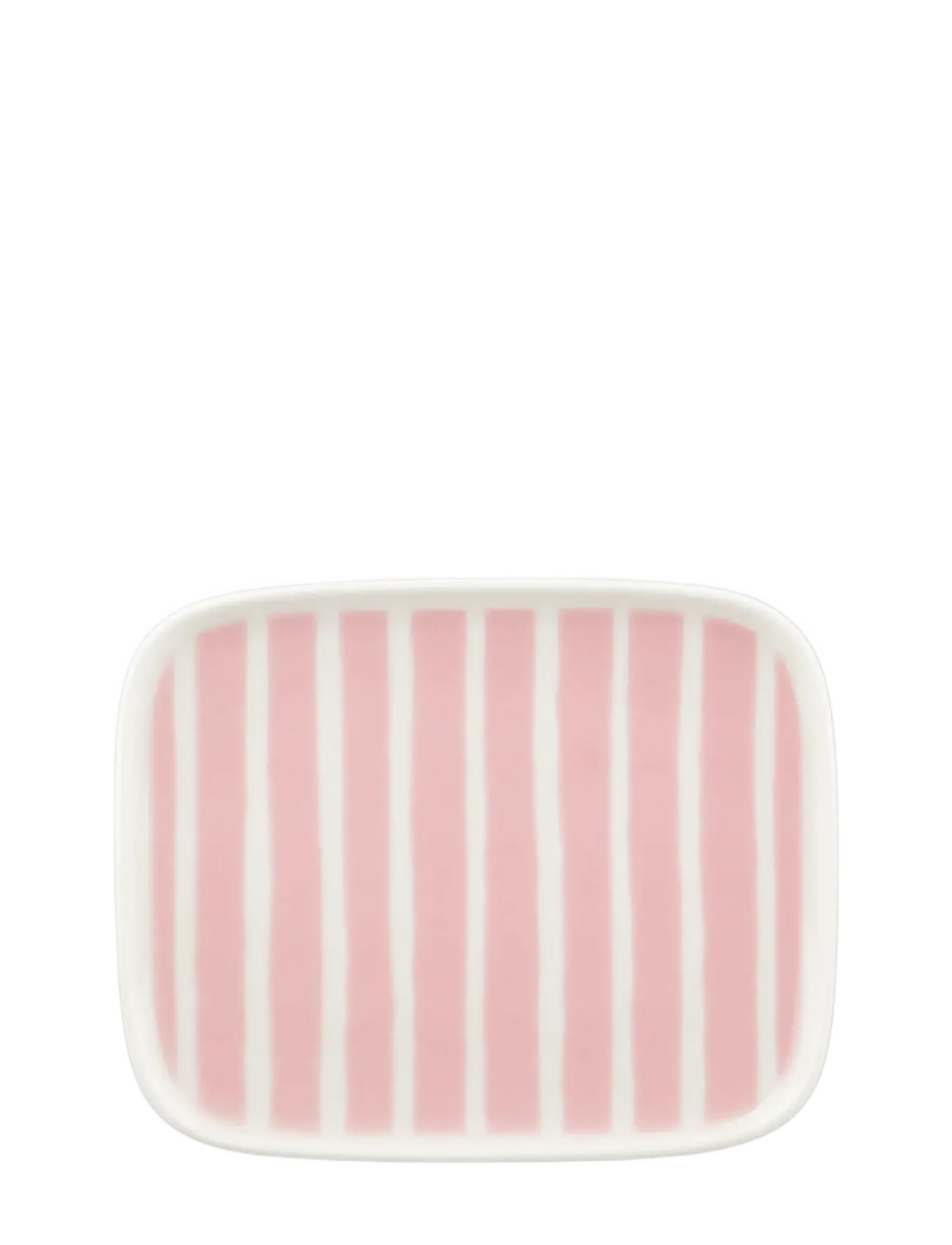 Marimekko Home PICCOLO PLATE 15X12 CM - Borddækning - WHITE, LT.PINK / pink/rose