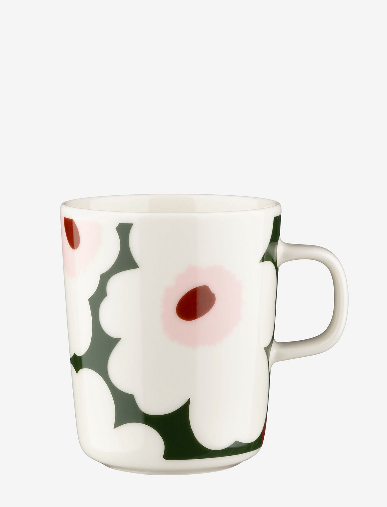 Marimekko Home - UNIKKO MUG 2,5 DL - kaffekoppar - white, dk.green, lt.pink - 0