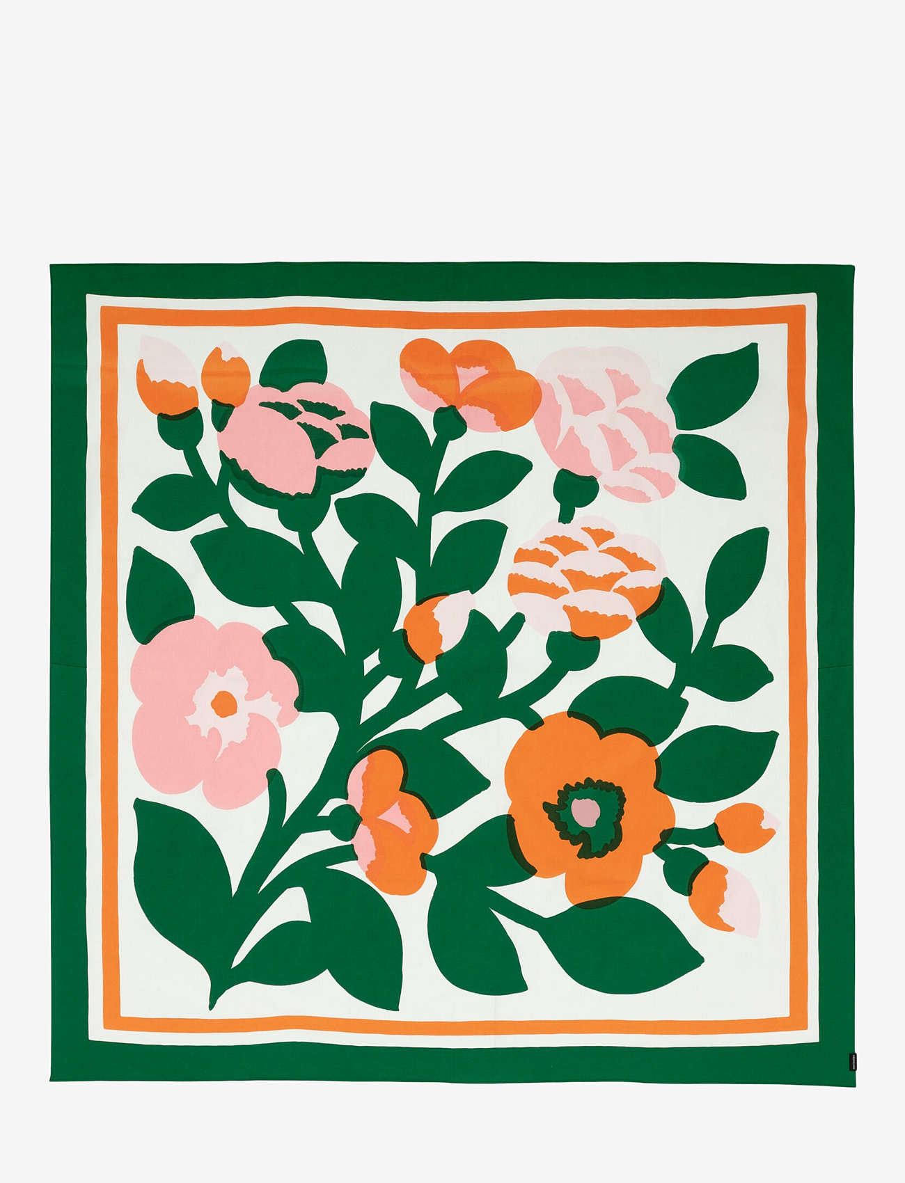 Marimekko Home - GREENGREEN TABLE CLOTH - duge & bordløbere - white, green, pink, orange - 0