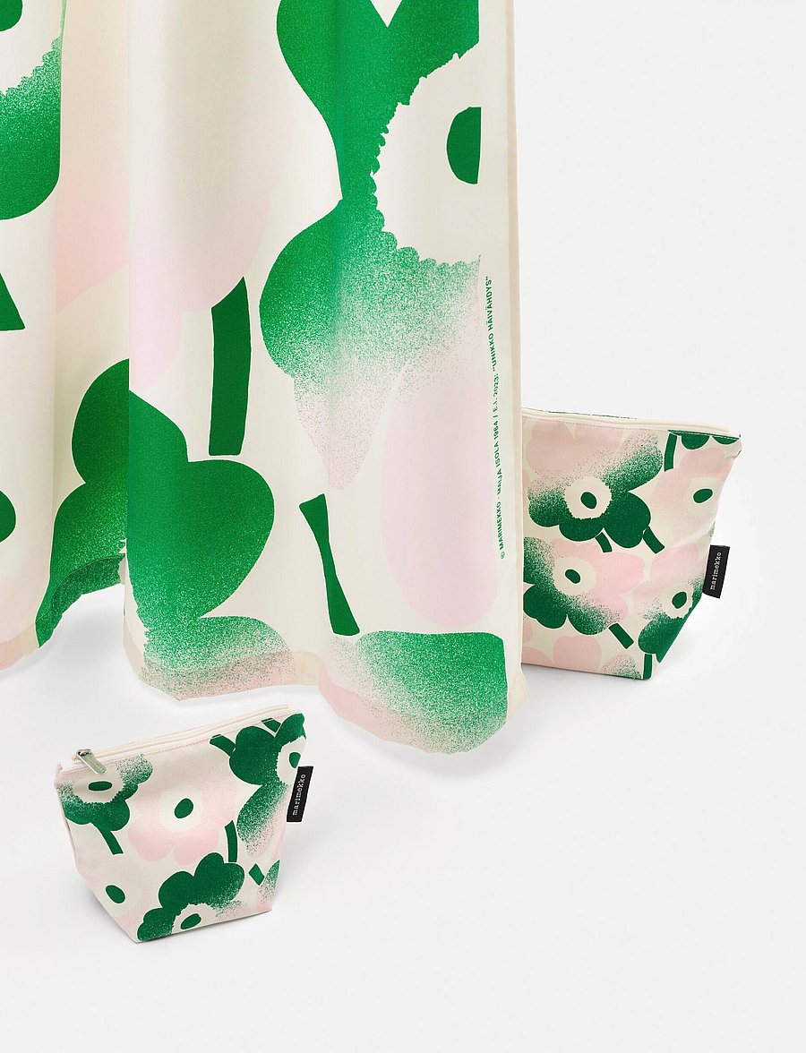 Marimekko Home - UNIKKO HÄIVÄHDYS SHOWERCURTAIN - dušas aizkari - off white, lt.pink, green - 0