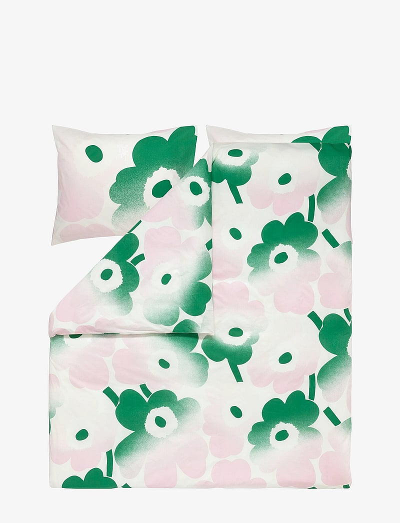 Marimekko Home - UNIKKO HÄIVÄHDYS DC 240X220 CM - påslakan - off white, lt.pink, green - 0