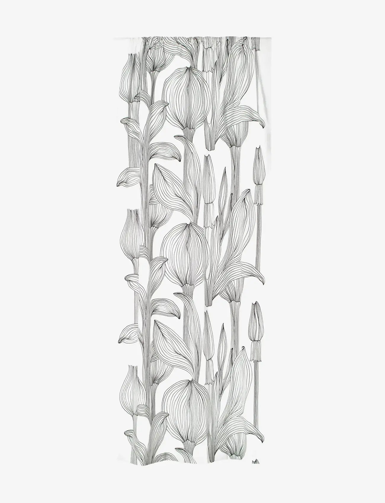 Marimekko Home - KUKAT PUHKEAVAT CURTAIN135X245 - badeforhæng - white, black - 0