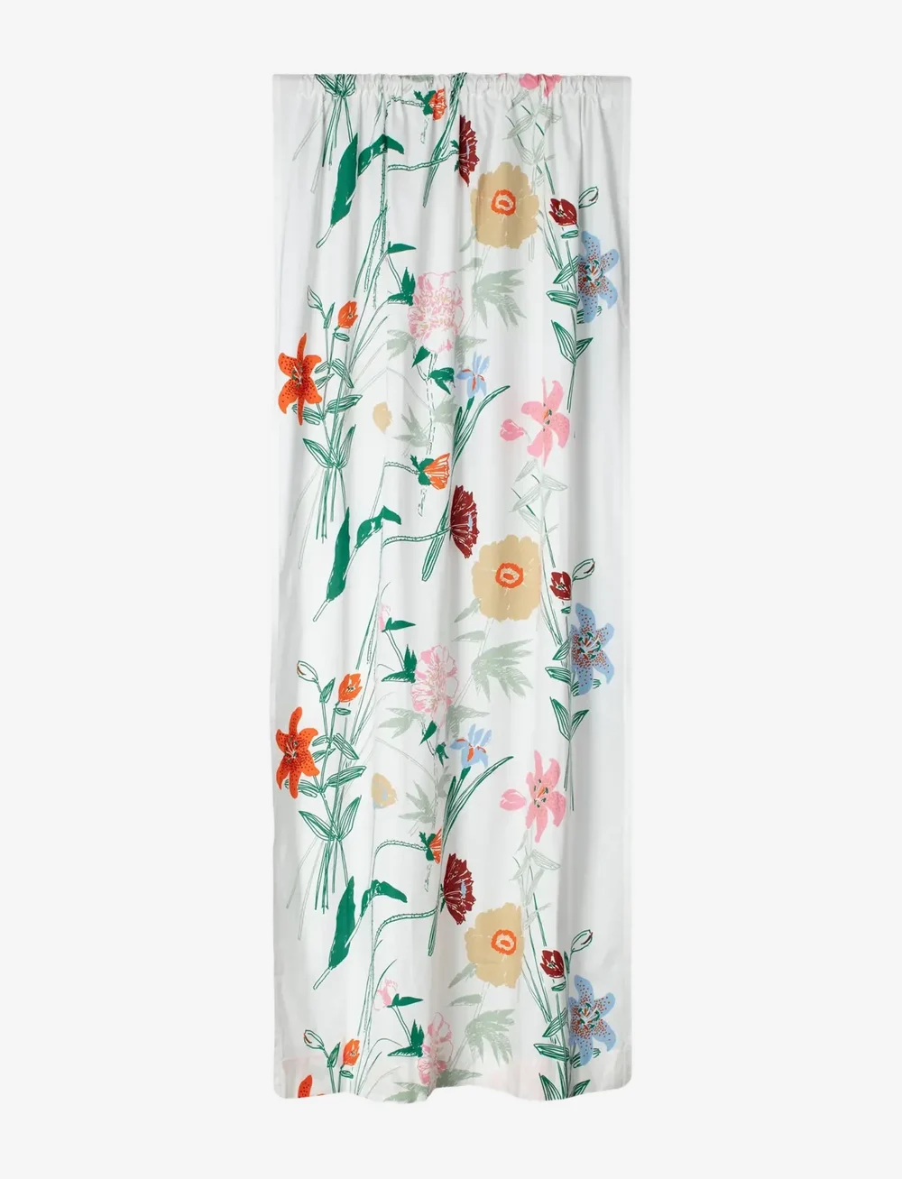 Marimekko Home - PUUTARHAKUTSUT CURTAIN 135X245 - köp efter pris - white, green, orange, beige - 0