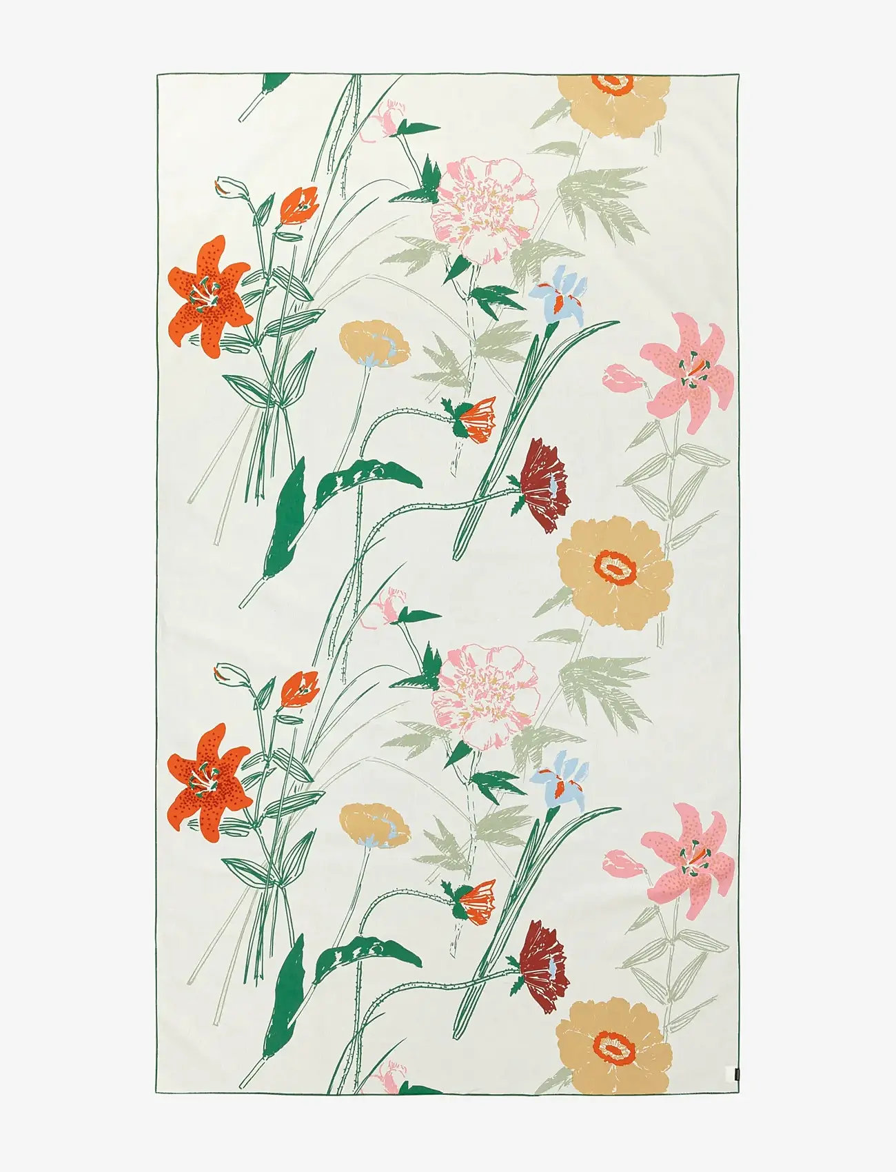 Marimekko Home - PUUTARHAKUTSUT TABLE CLOTH - tischdecken & tischläufer - white, green, orange, beige - 0