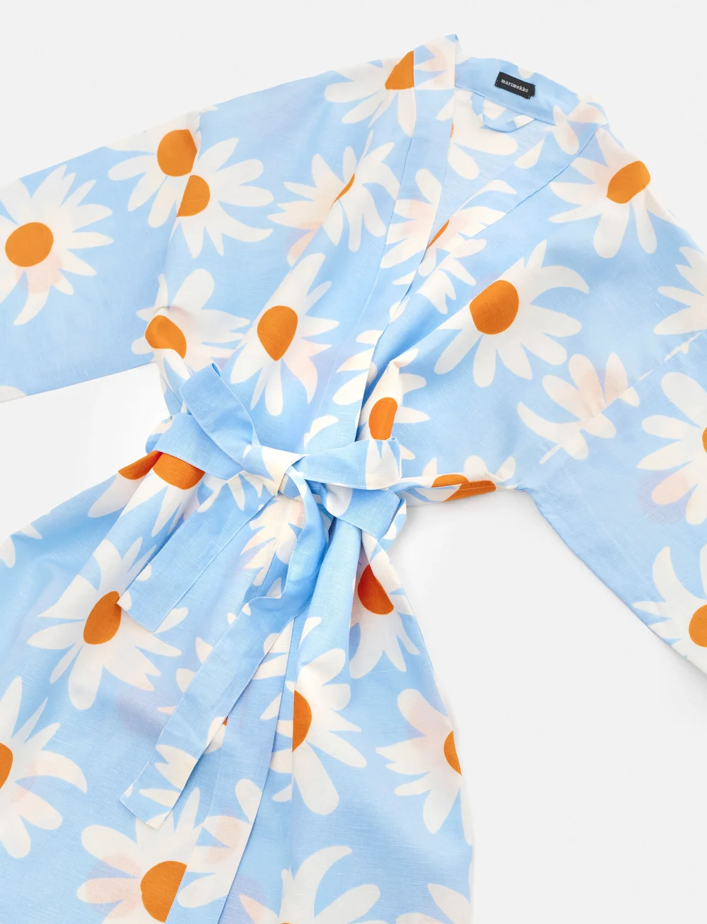 Marimekko Home - RAKASTAA EI RAKASTAA MORNING GOWN - shop by price - lt.blue, off white, orange - 1