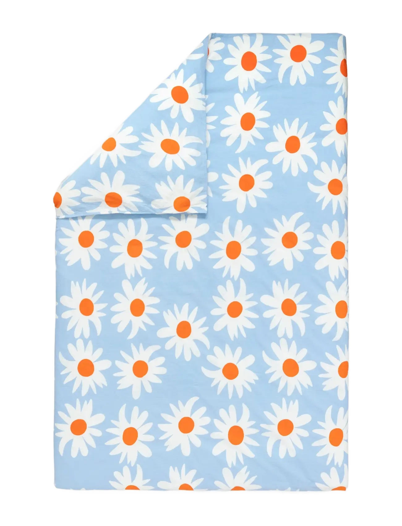 Marimekko Home RAKASTAA EI RAKASTA DC 240X220 - Dekbedovertrekken - LT.BLUE, OFF WHITE, ORANGE / blue