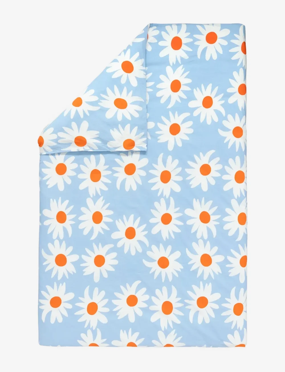 Marimekko Home - RAKASTAA EIRAKASTA 135/140X200 - sængurver - lt.blue, off white, orange - 0