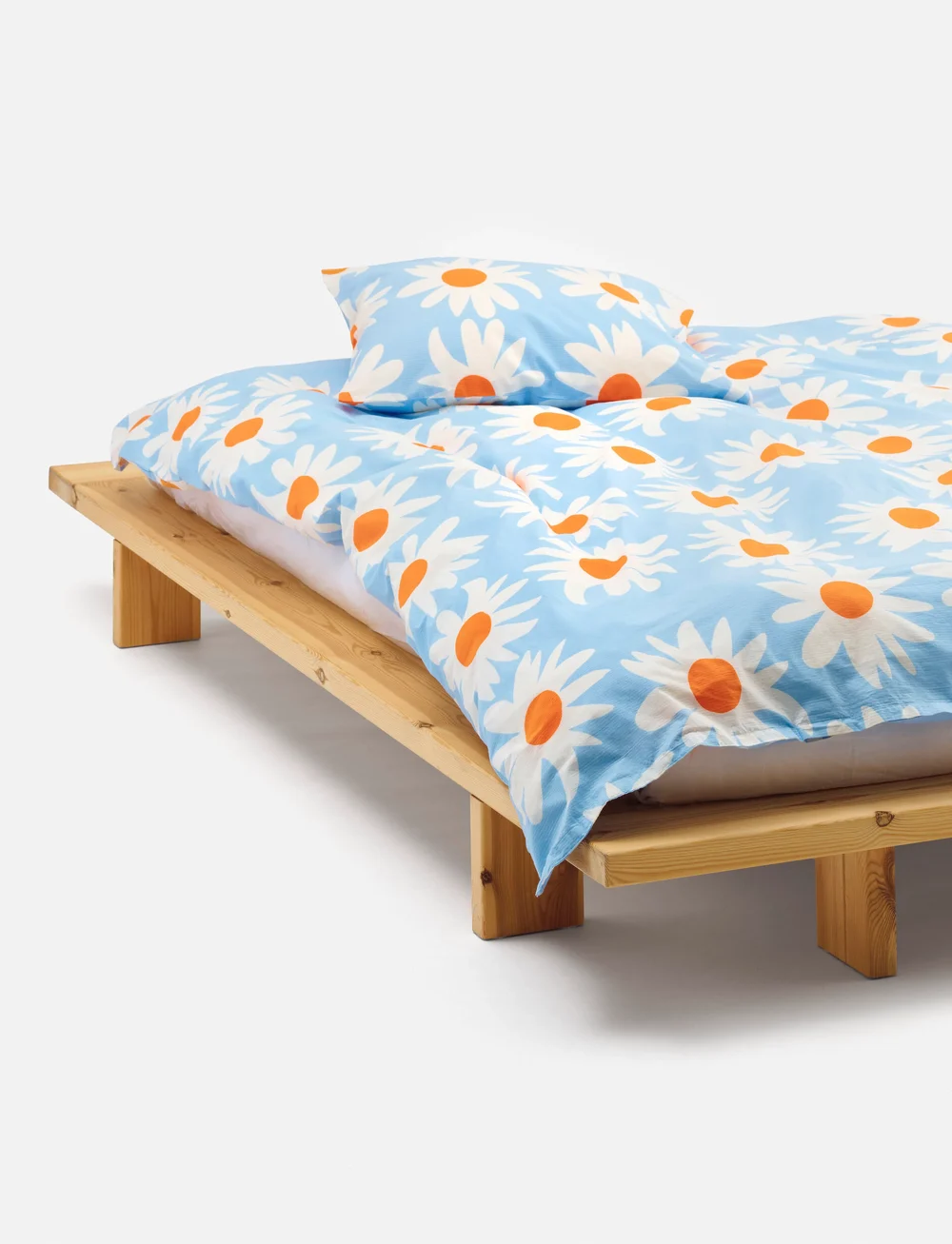 Marimekko Home - RAKASTAA EIRAKASTA 135/140X200 - sængurver - lt.blue, off white, orange - 1