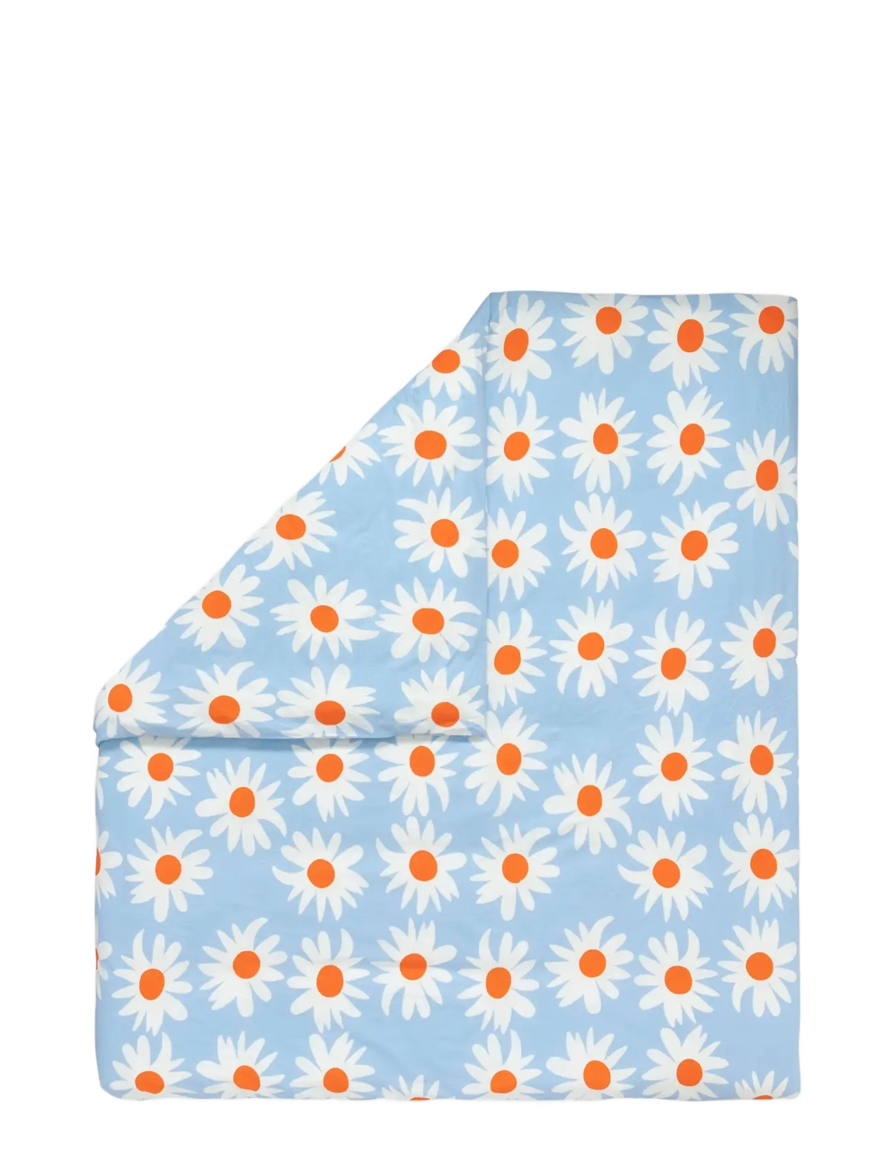 Marimekko Home RAKASTAA EI RAKASTA DC 240X220 - Påslakan - LT.BLUE, OFF WHITE, ORANGE / blue