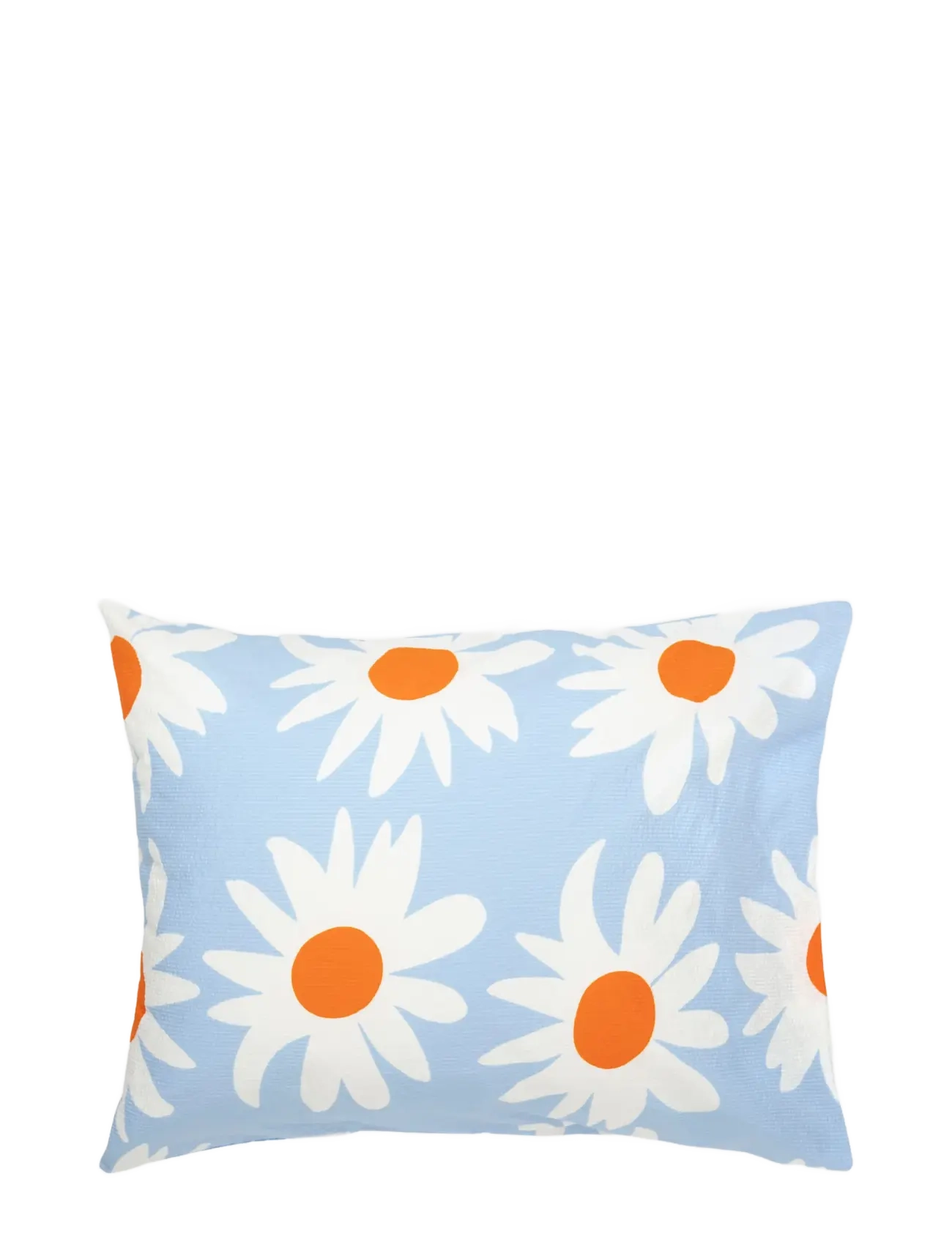 Marimekko Home RAKASTAA EIRAKASTA PC 60X63-65X65 - Textiles - LT.BLUE, OFF WHITE, ORANGE / blue