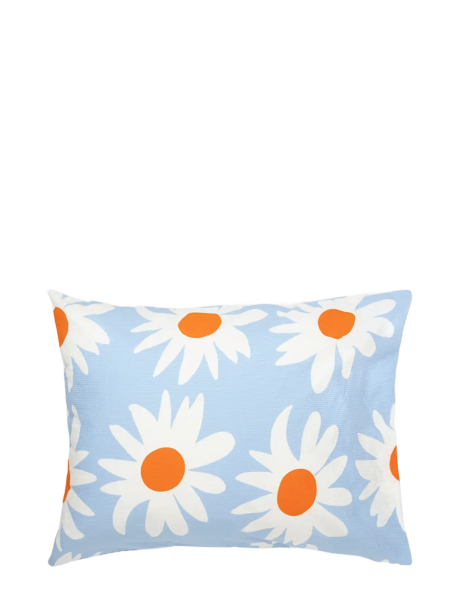 Marimekko Home - RAKASTAA EIRAKASTA PC 60X63-65X65 - kopfkissenbezüge - lt.blue, off white, orange - 1