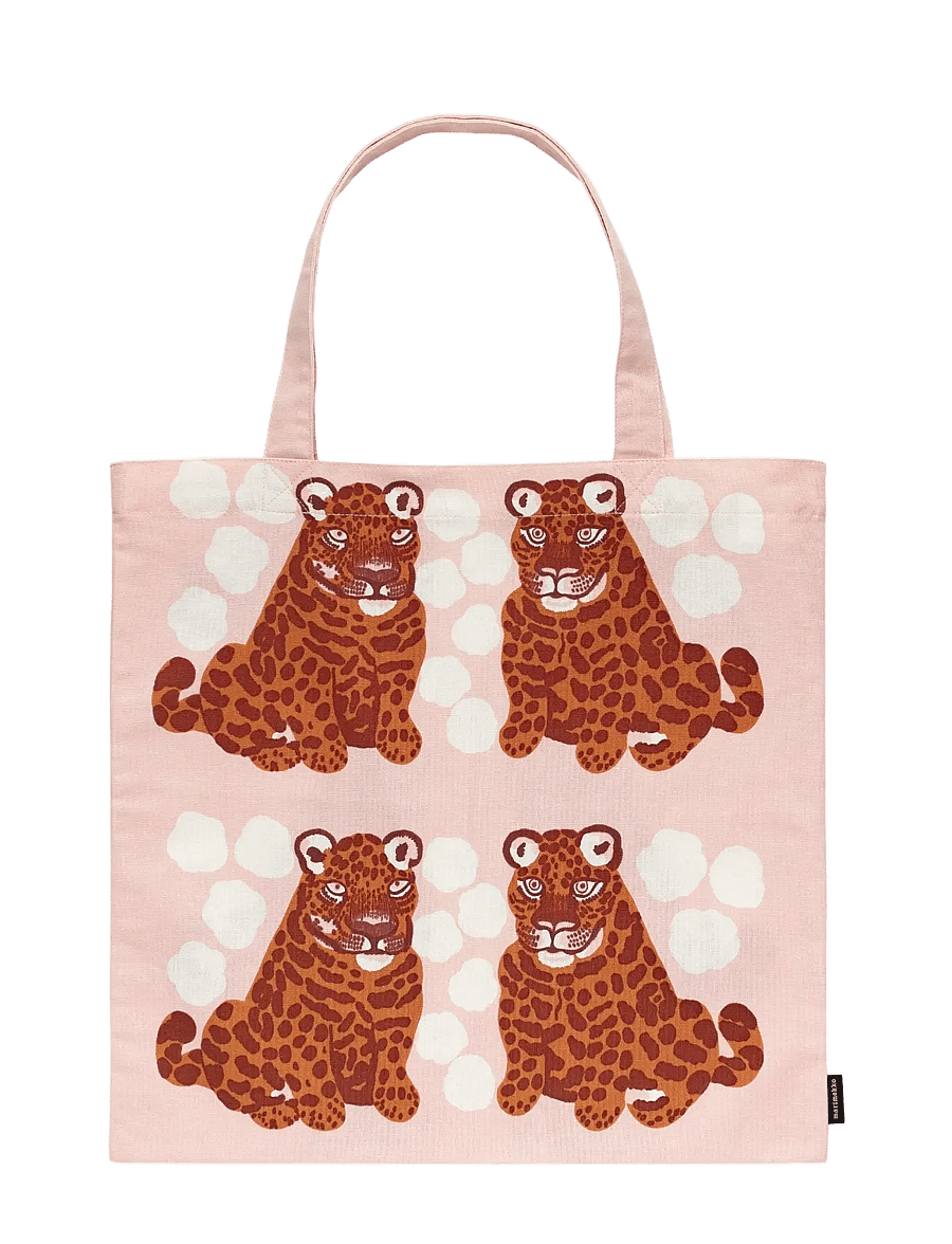 Marimekko Home - KAKSOSET BAG 44X43 CM - tote bags - lt.pink, maroon - 0
