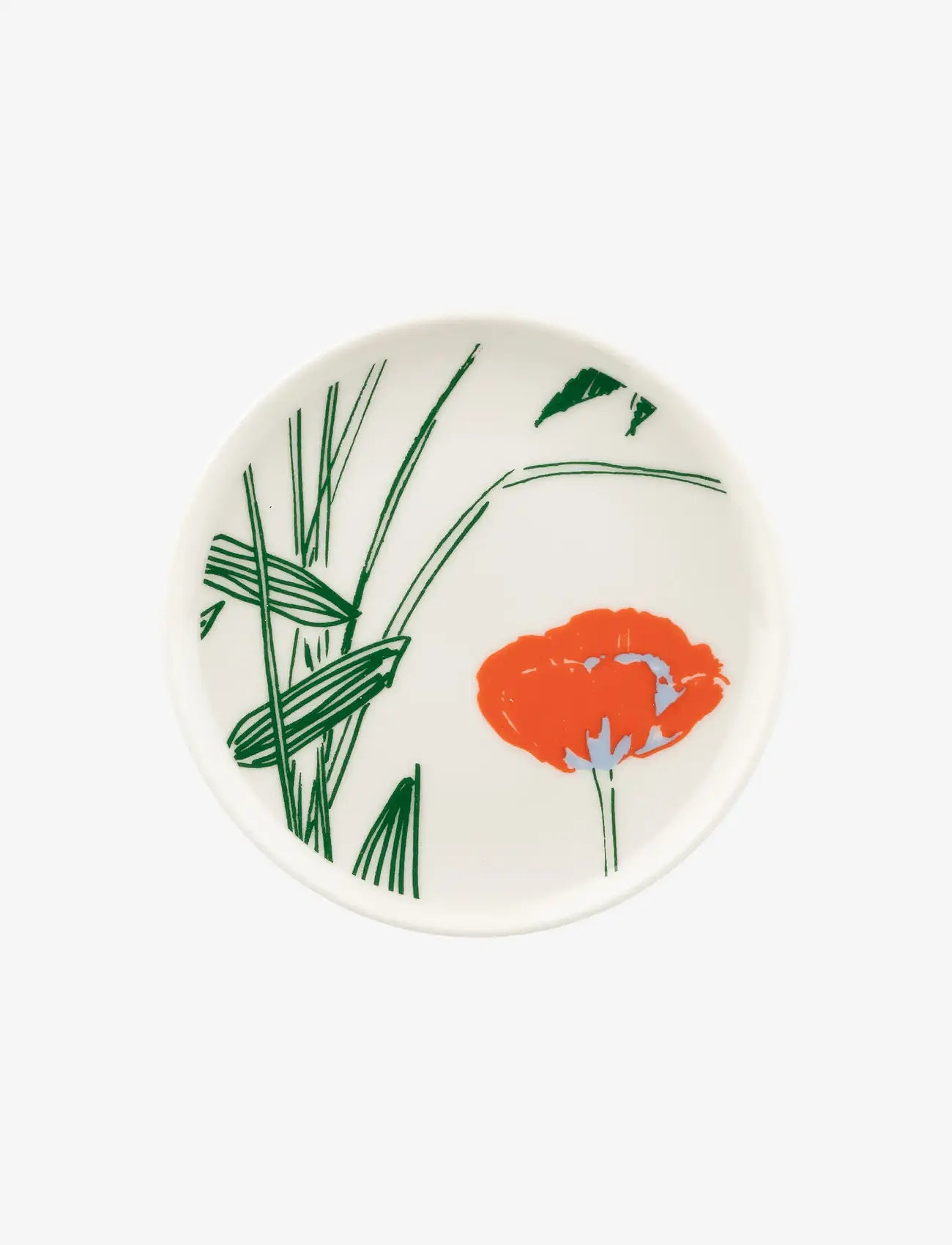 Marimekko Home - PUUTARHAKUTSUT PLATE 13,5 CM - white, green, orange - 0