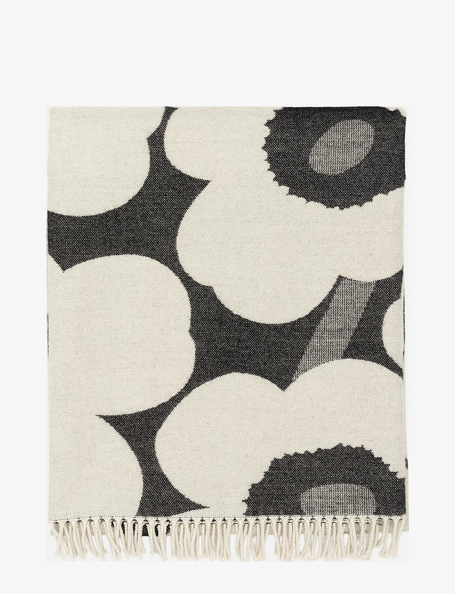 Marimekko Home - UNIKKO BLANKET 130X180 CM - blankets & throws - white, black - 0