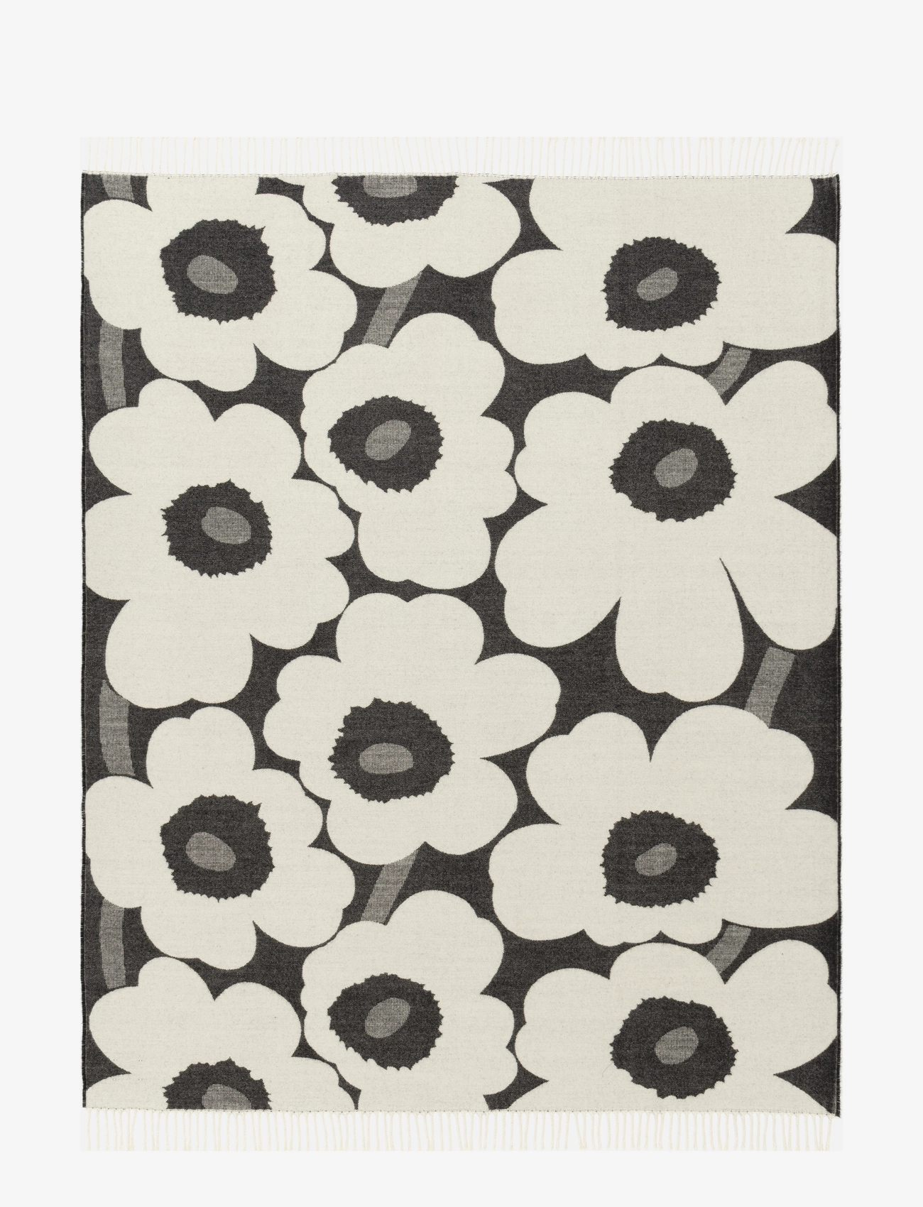 Marimekko Home - UNIKKO BLANKET 130X180 CM - odzież outdoor - white, black - 1