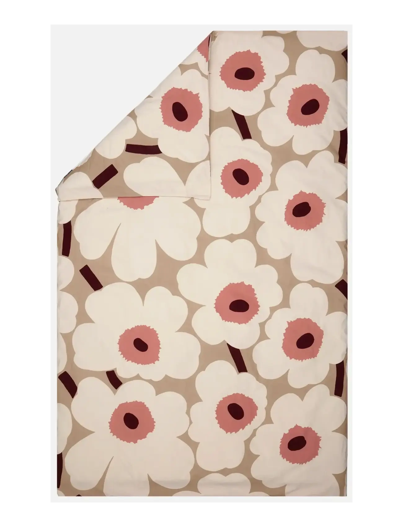 Marimekko Home UNIKKO SEERSUCKER DC 150X210CM - Vis alt - BEIGE, COTTON, ROSE / multi