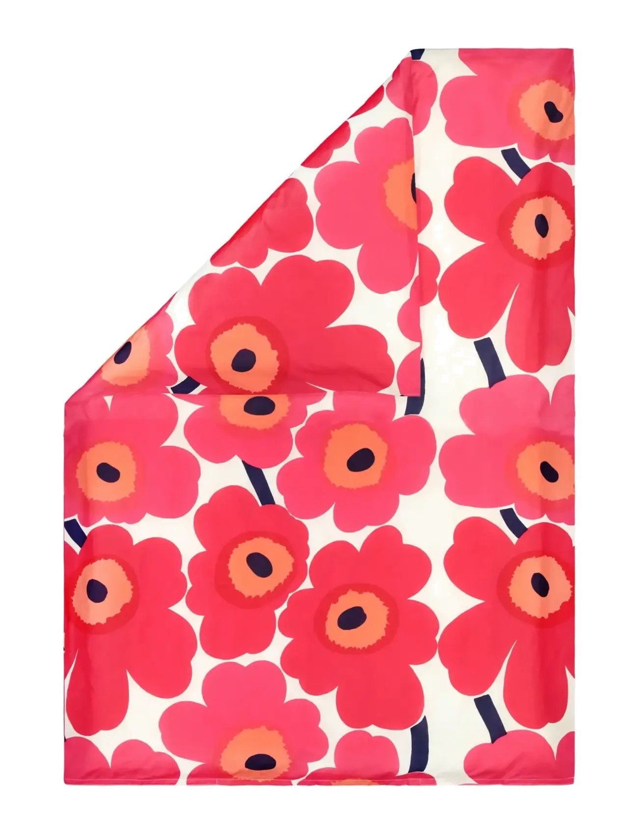 Marimekko Home UNIKKO DC 150X210 CM - Påslakan - WHITE, RED / pink/rose