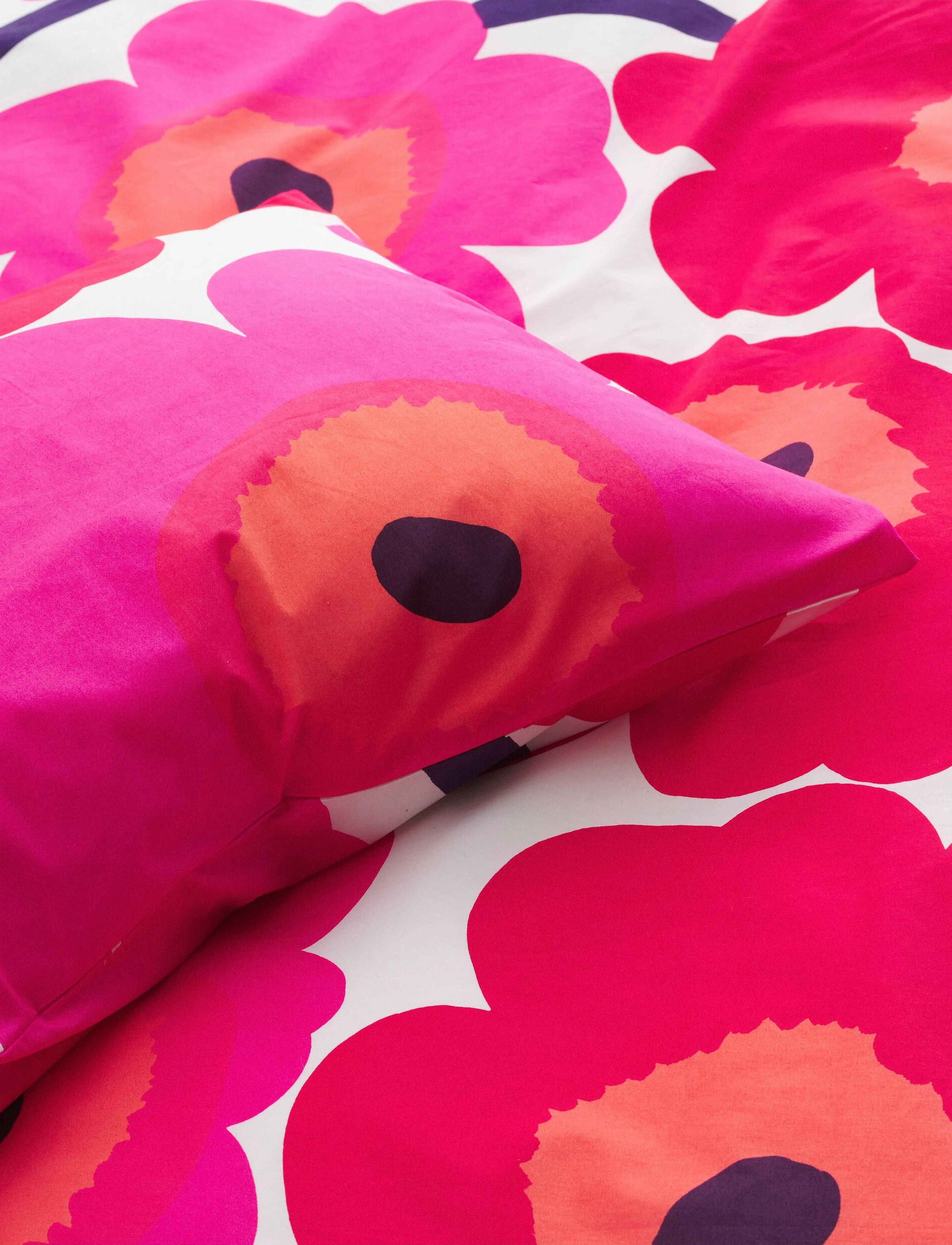 Marimekko Home Unikko Pc 60X63-65X65 cm, 65X65 cm, Red, Sengetekstiler > Pudebetræk, Unisex