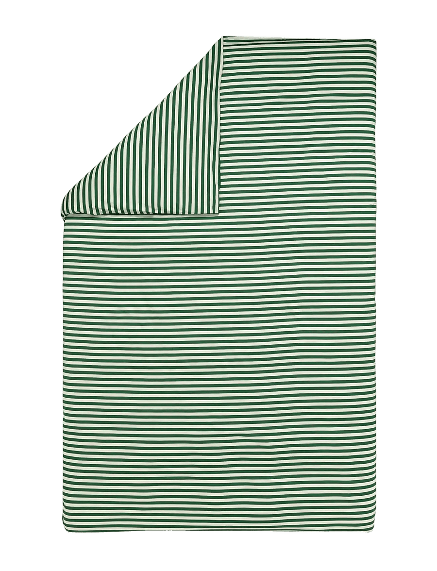 Marimekko Home - TASARAITA DC 150X210 CM - pussilakanat - off white, dk.green - 0