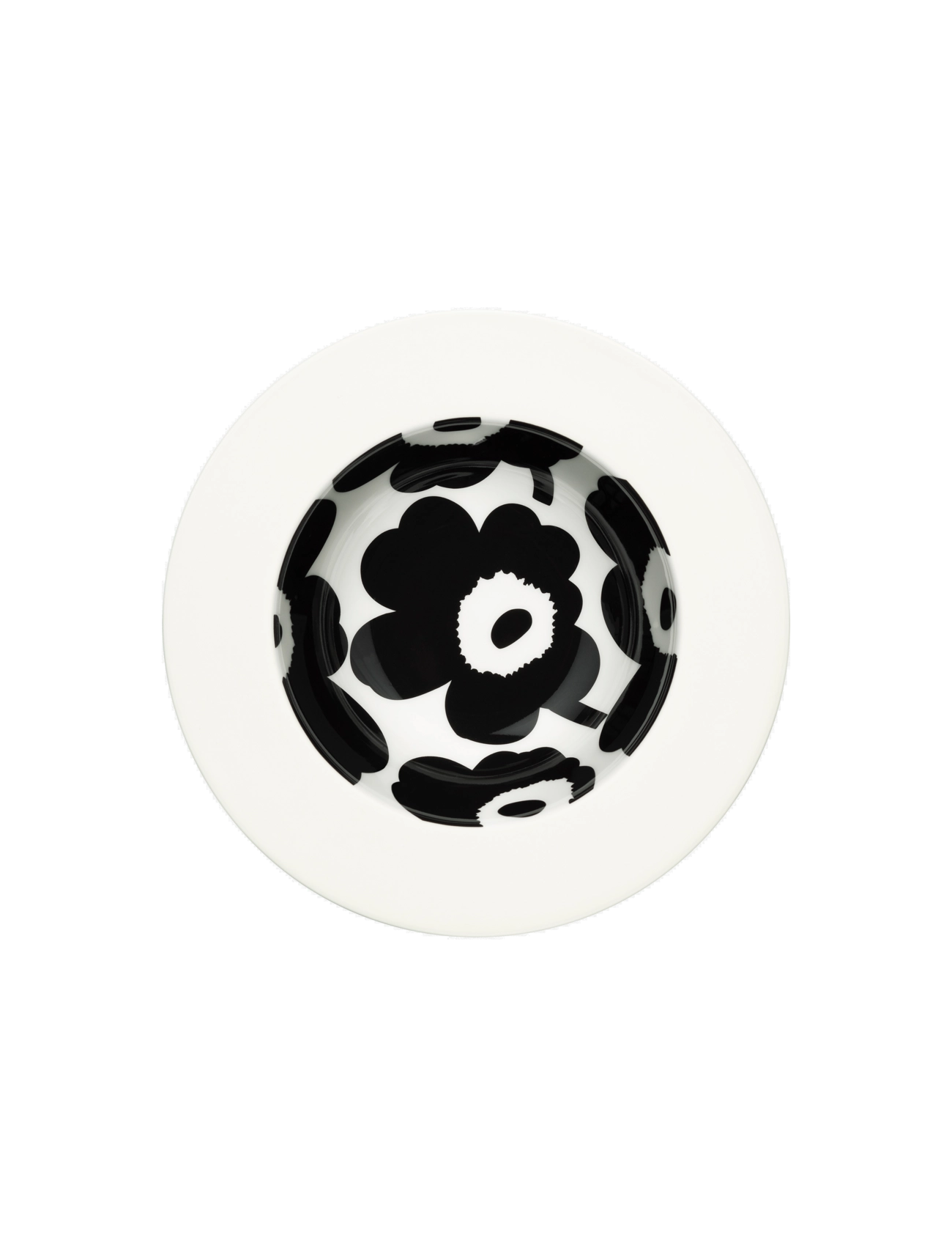 Marimekko Home UNIKKO SYVÄ LAUTANEN 20 CM - Presenter - WHITE, BLACK / white